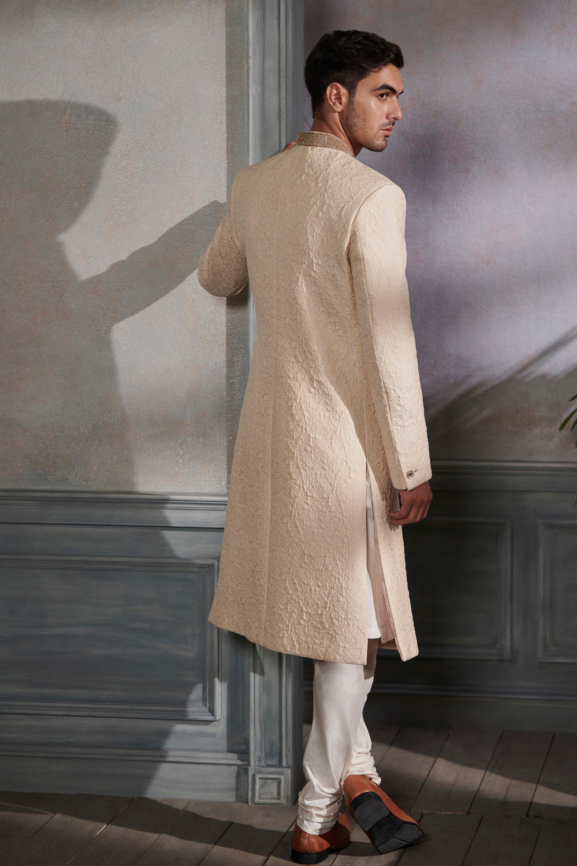 PAKSHA SHERWANI – IVORY