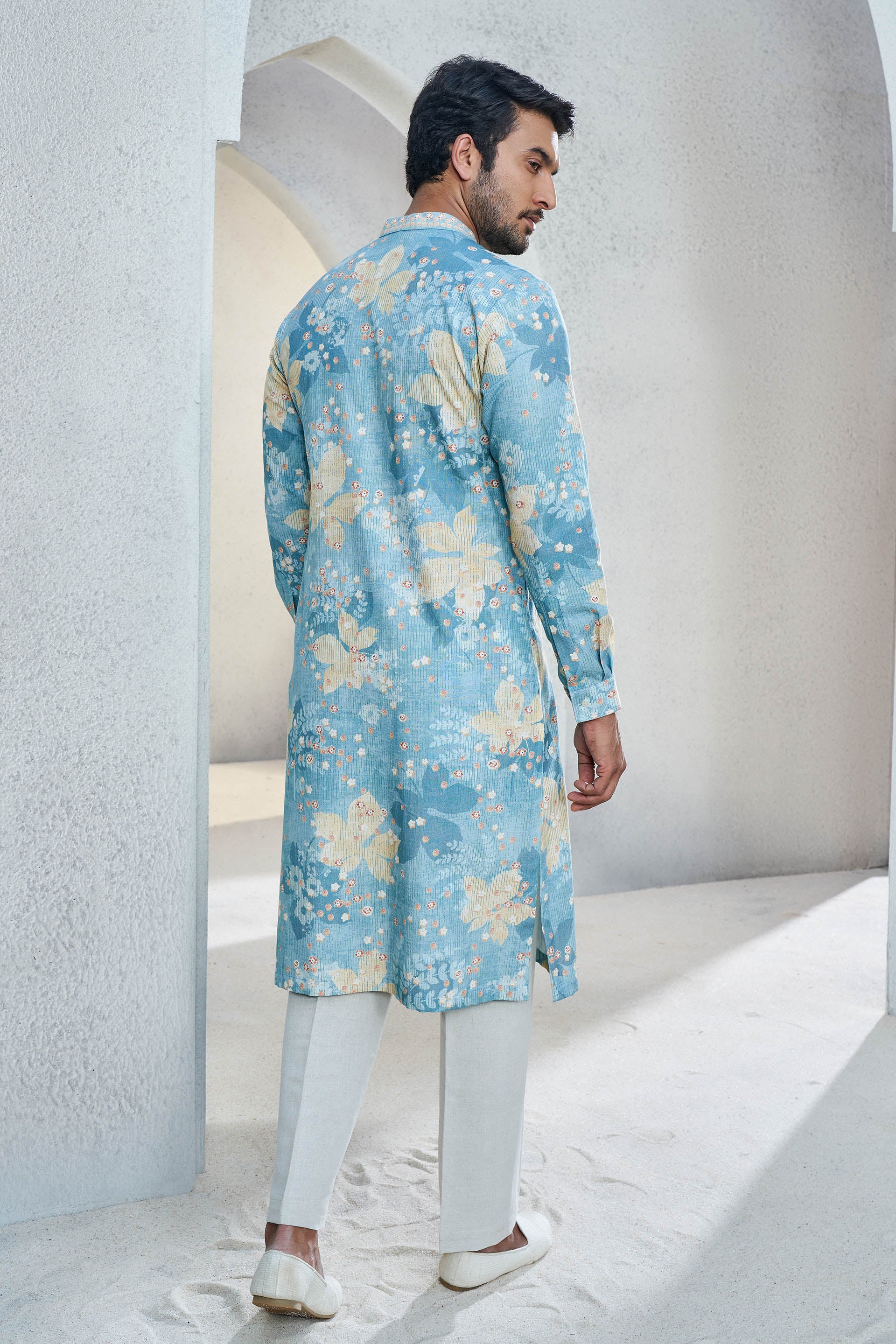 REVAAN KURTA - POWDER BLUE