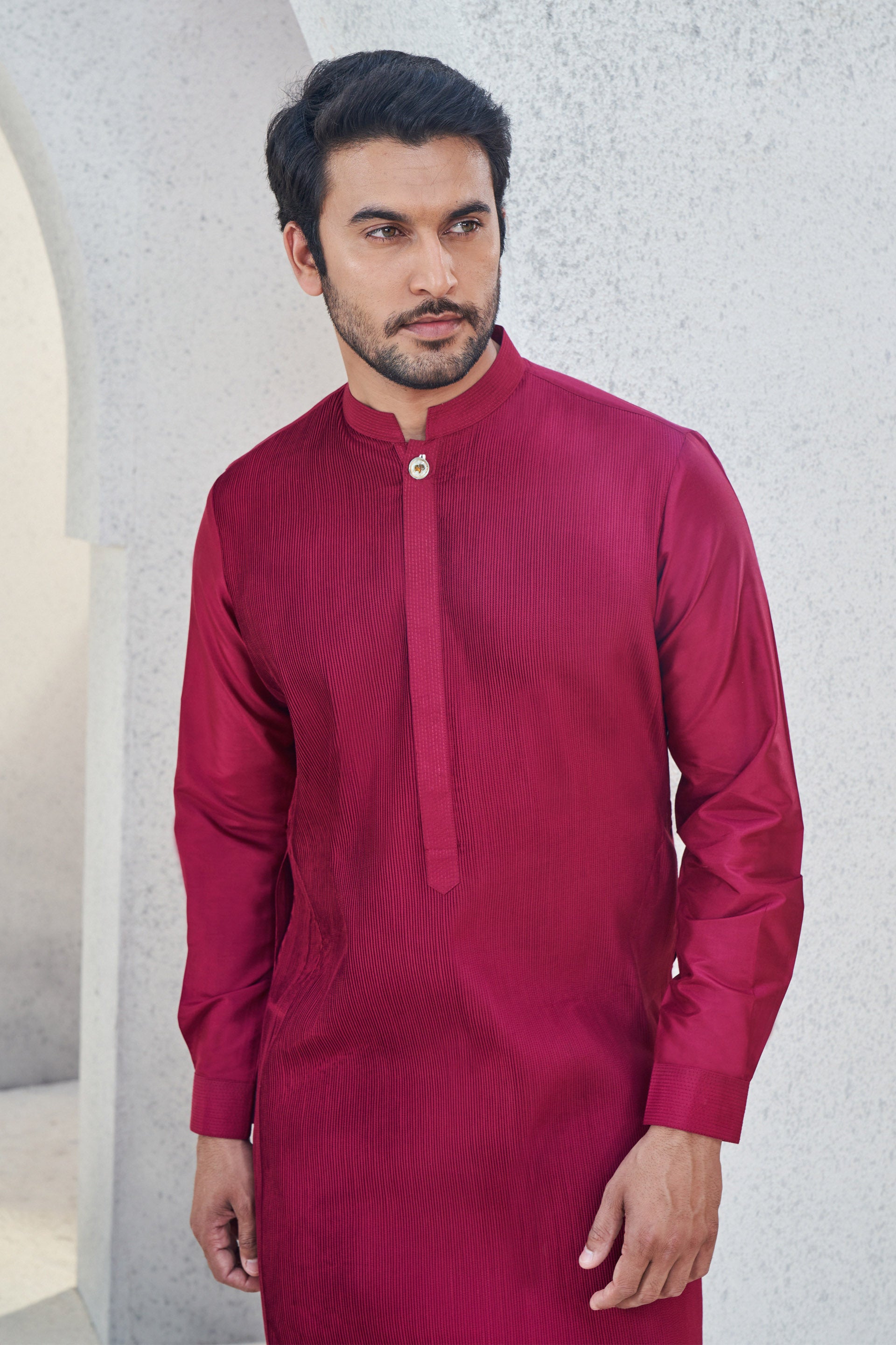 AFFAN KURTA - DARK PINK