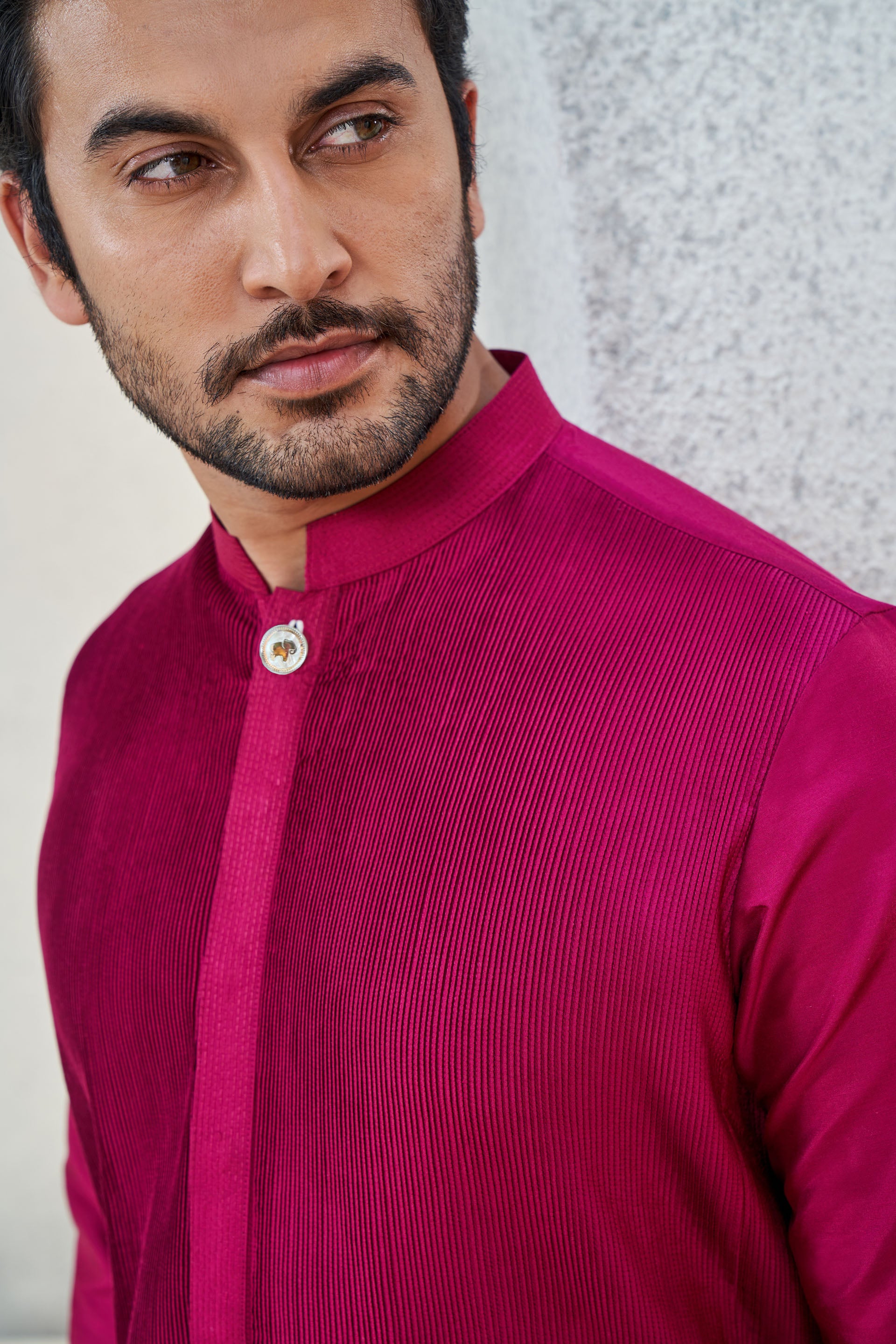 AFFAN KURTA - DARK PINK