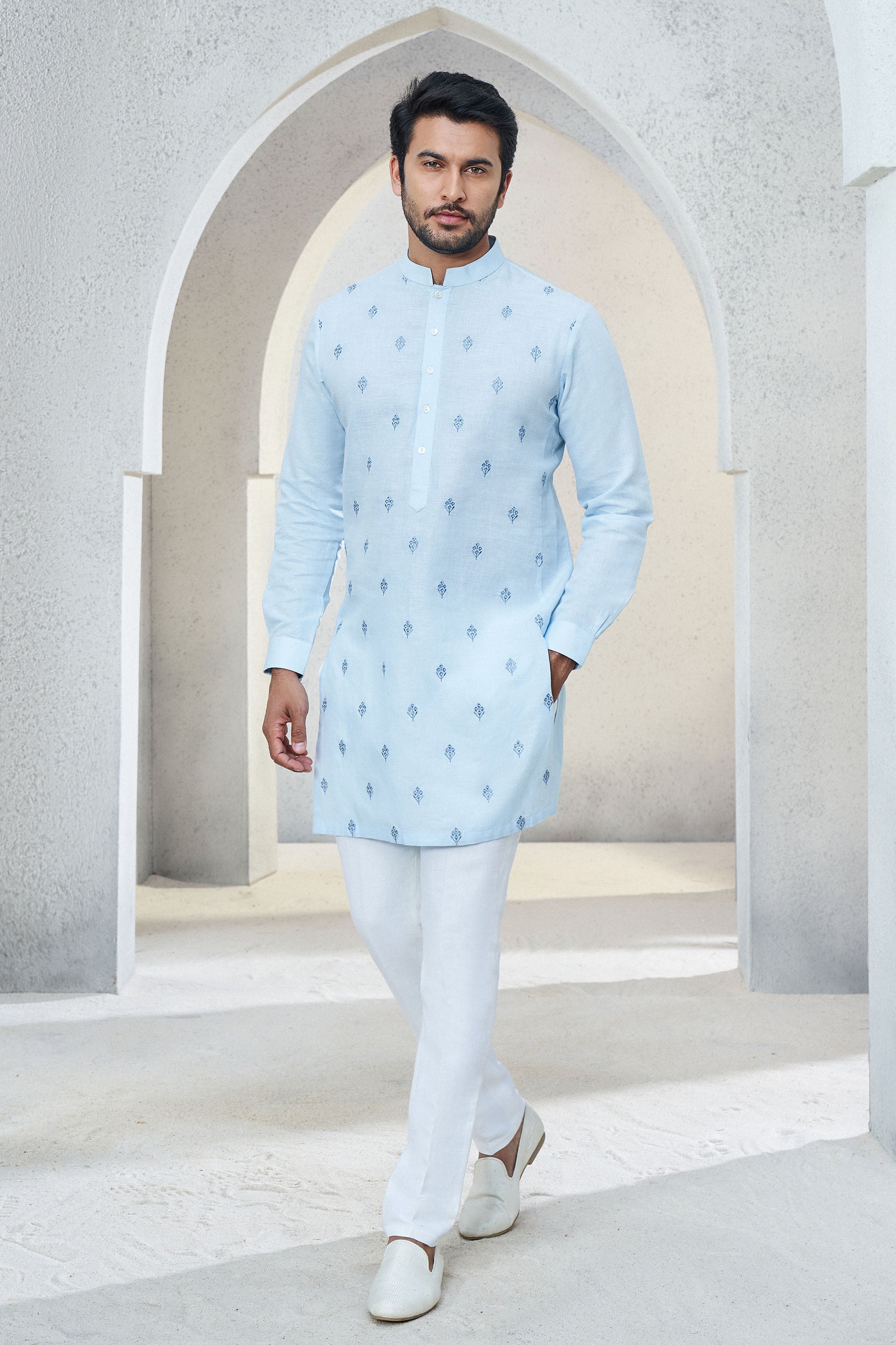 KESHAV KURTA - POWDER BLUE