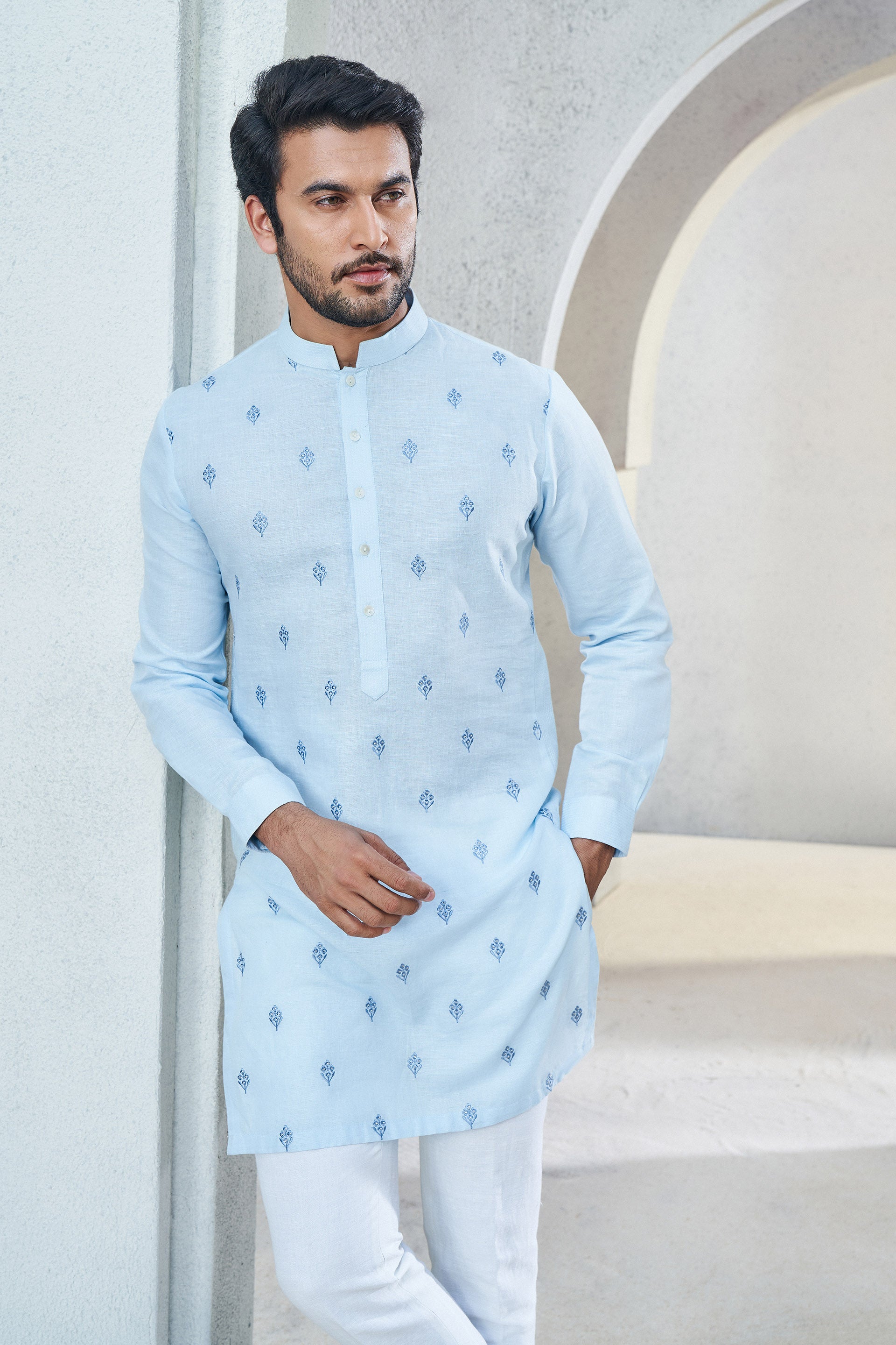 KESHAV KURTA - POWDER BLUE