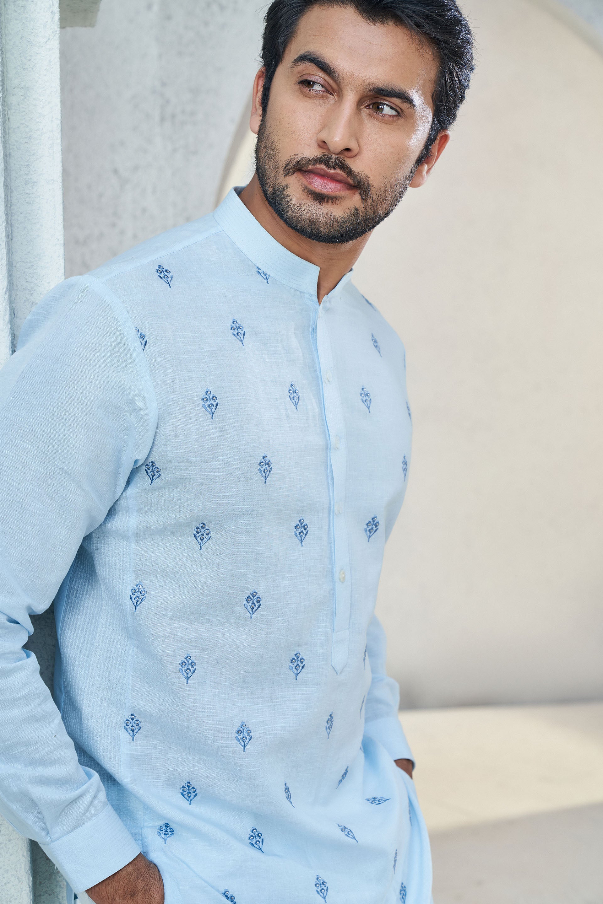 KESHAV KURTA - POWDER BLUE