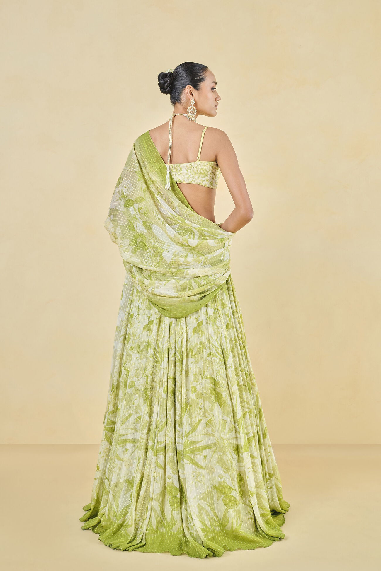 FROM THE TROPICS GEORGETTE LEHENGA - LIME
