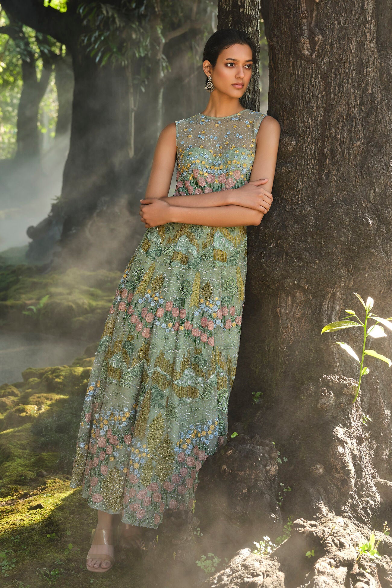 Lakeforest Embroidered Dress - Sage