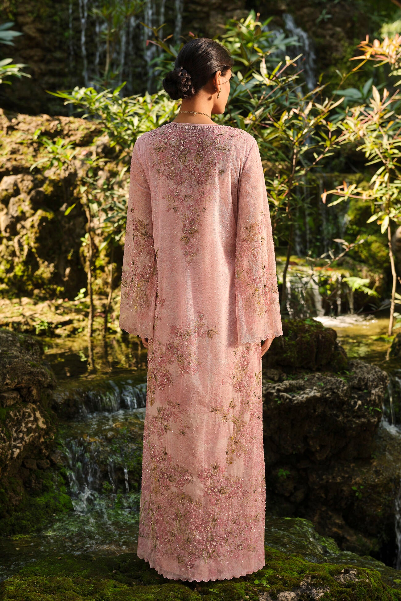 Silaam Printed Kaftan - Blush