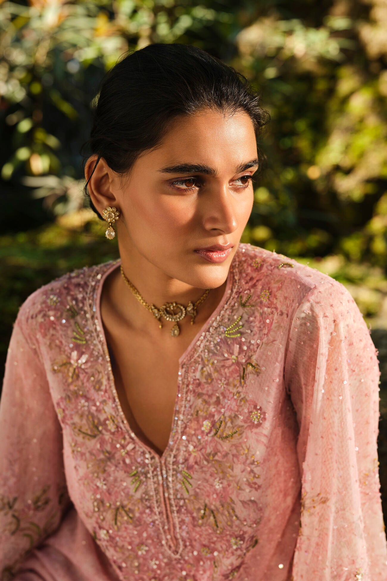 Silaam Printed Kaftan - Blush