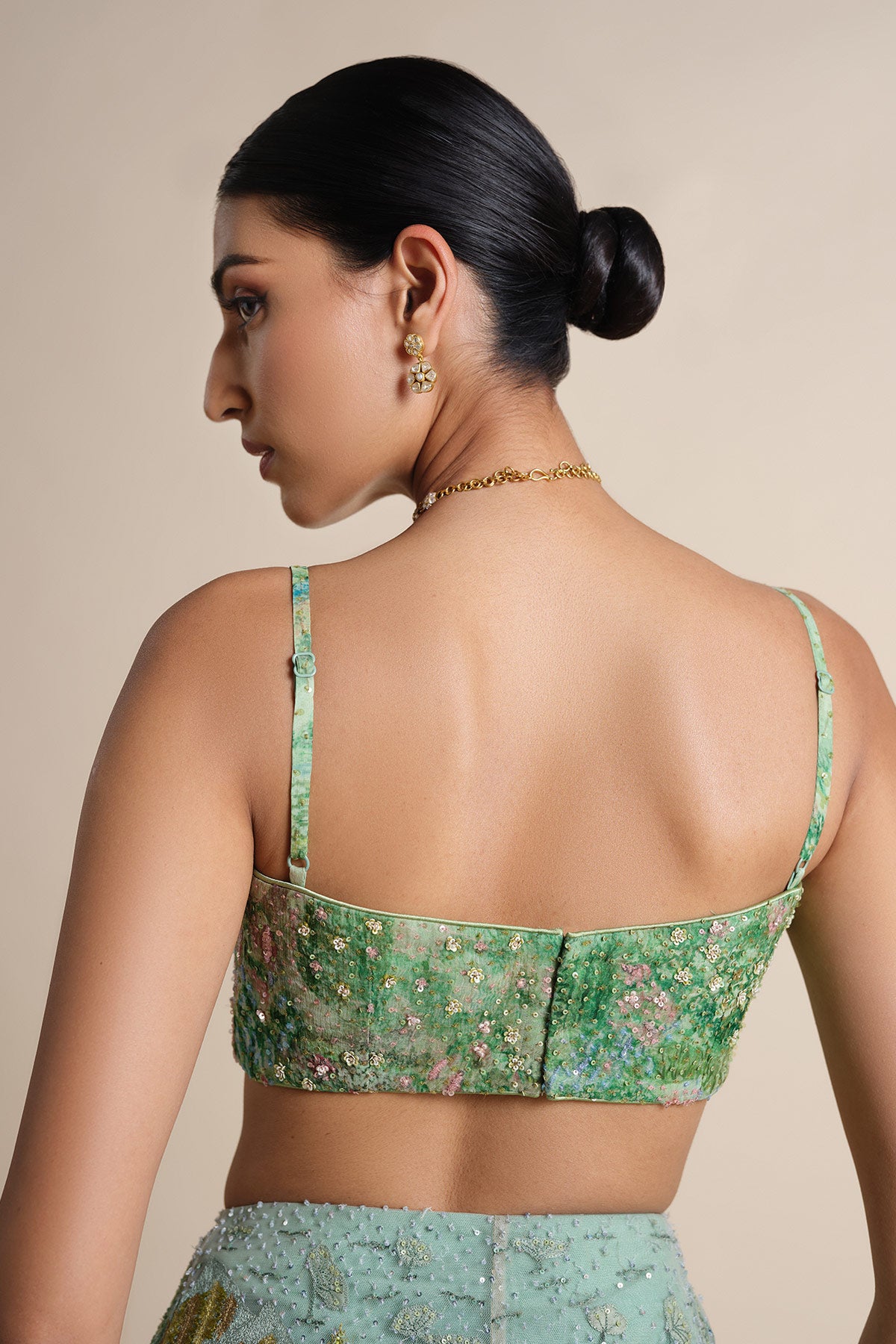 The Liveforest Embroidered Choli - Green