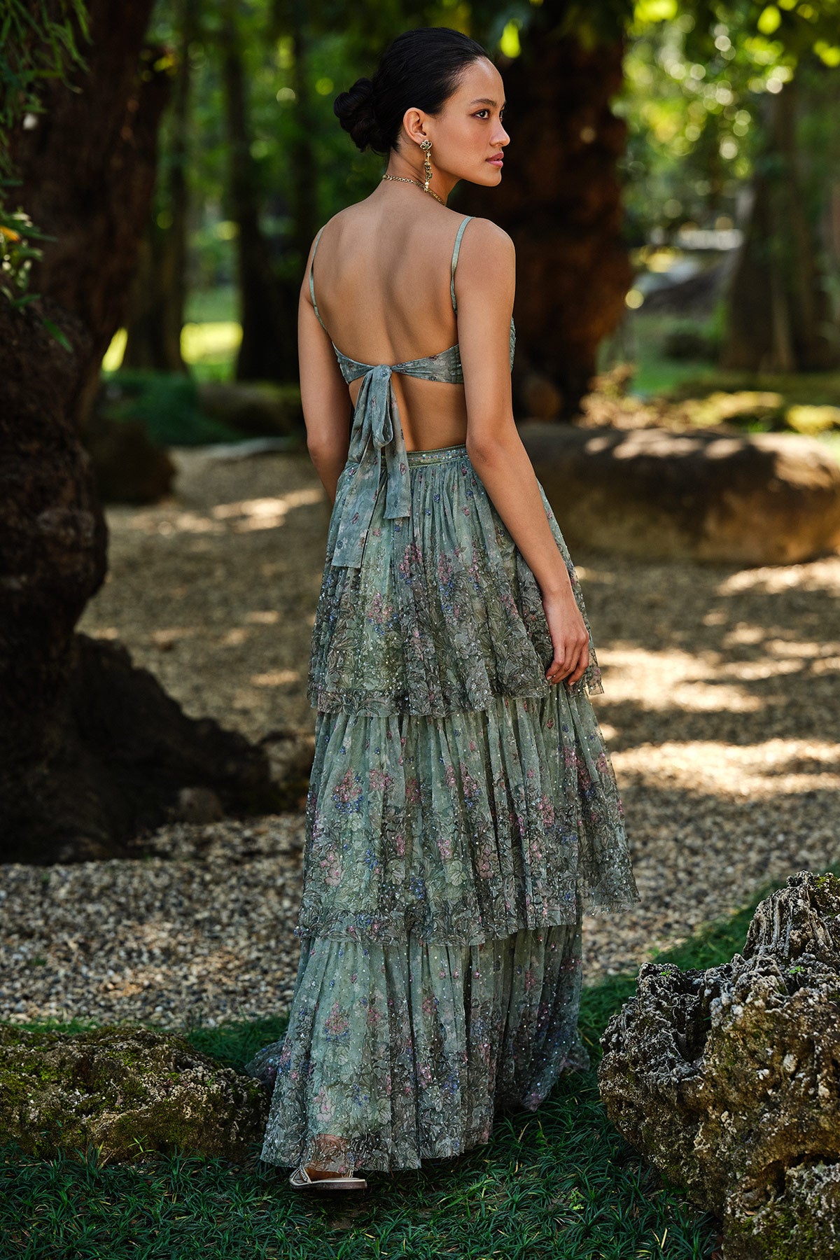 Aylsa Embroidered Skirt Set - Sage