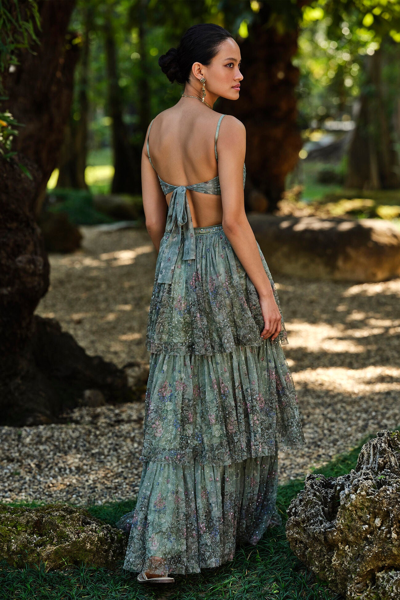 Aylsa Embroidered Skirt Set - Sage