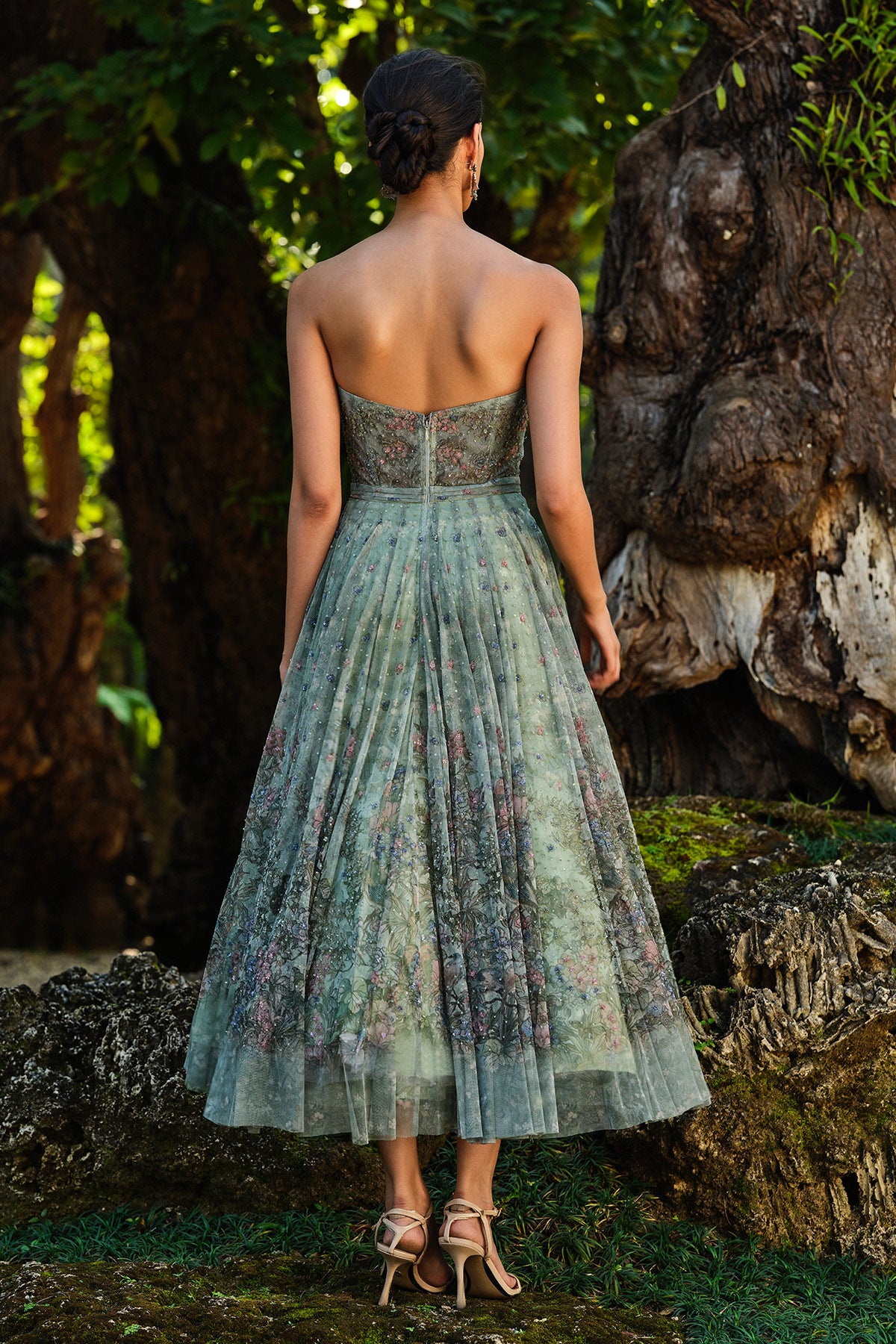 Aylsa Embroidered Dress - Sage