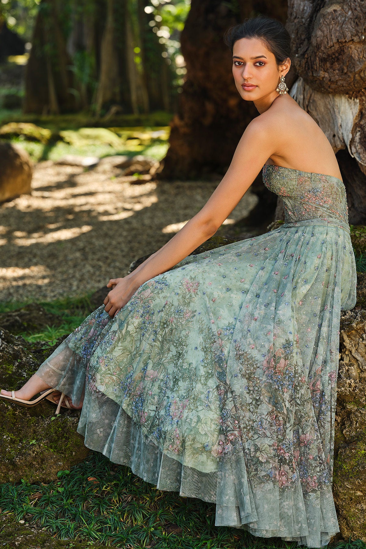 Aylsa Embroidered Dress - Sage