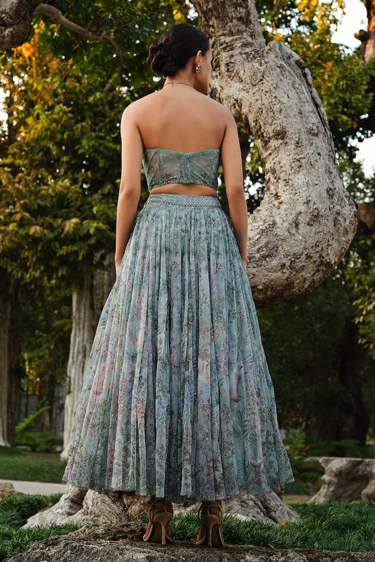 Belinay Skirt Set - Blue