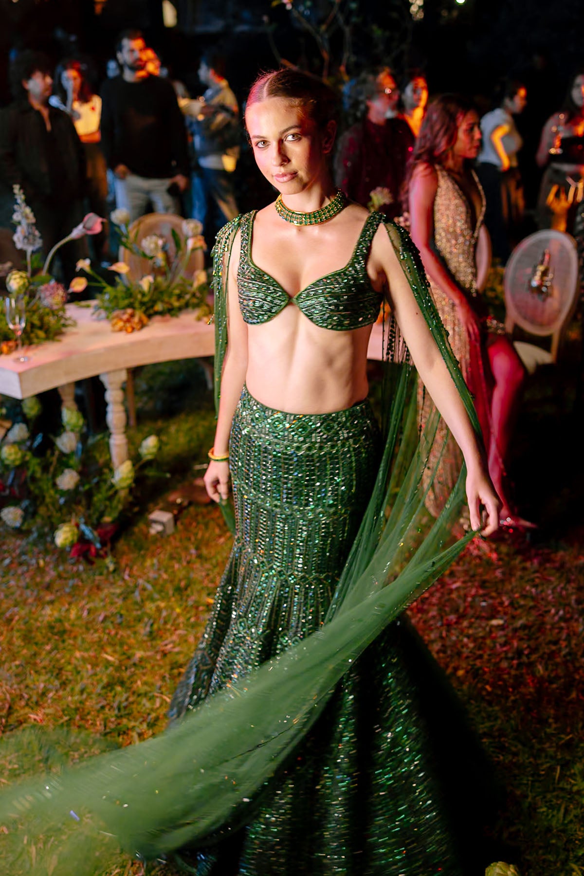 Emerald Élan Lehenga Set
