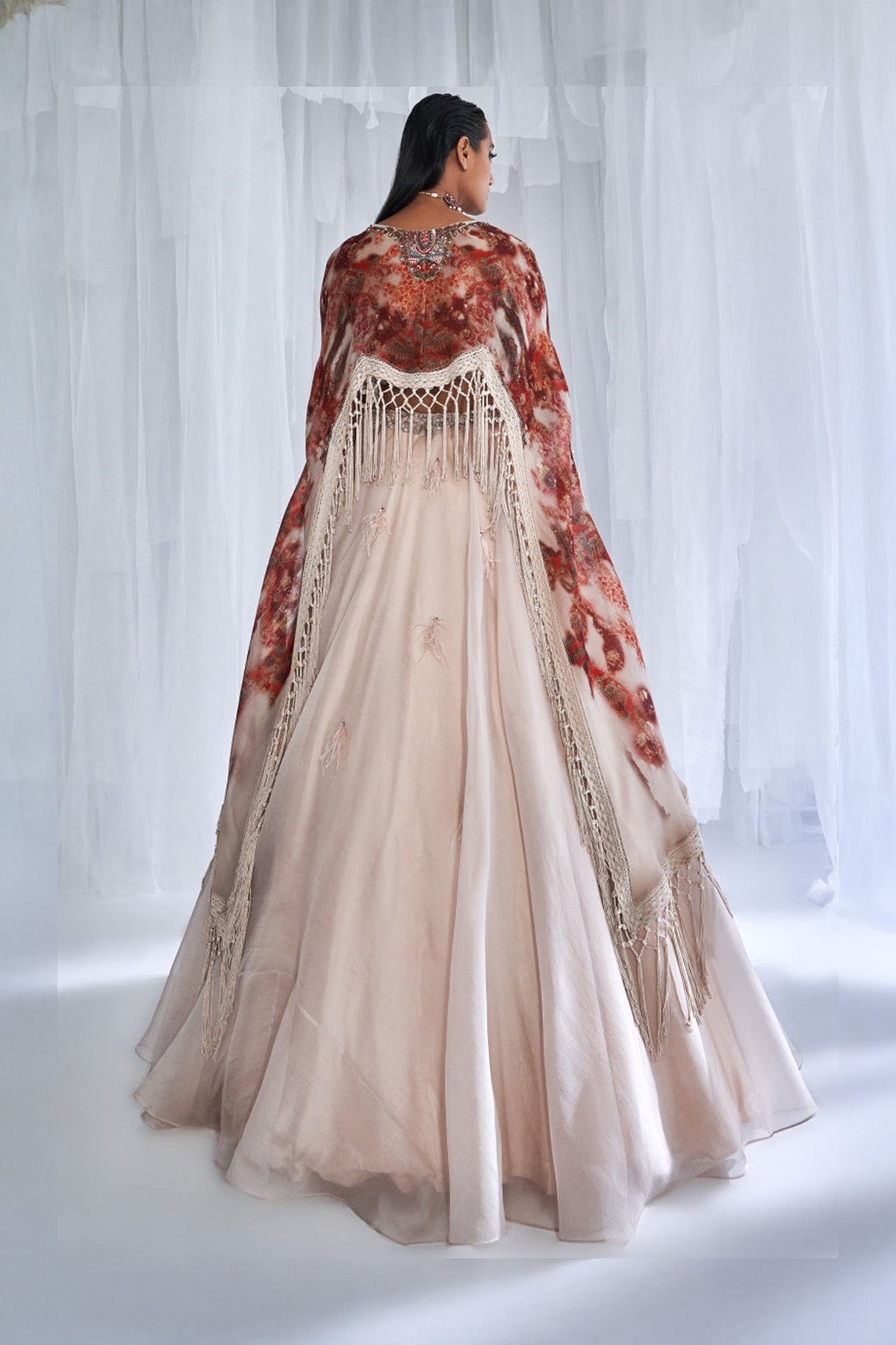 "Pixie" Ivory Organza Lehenga Set