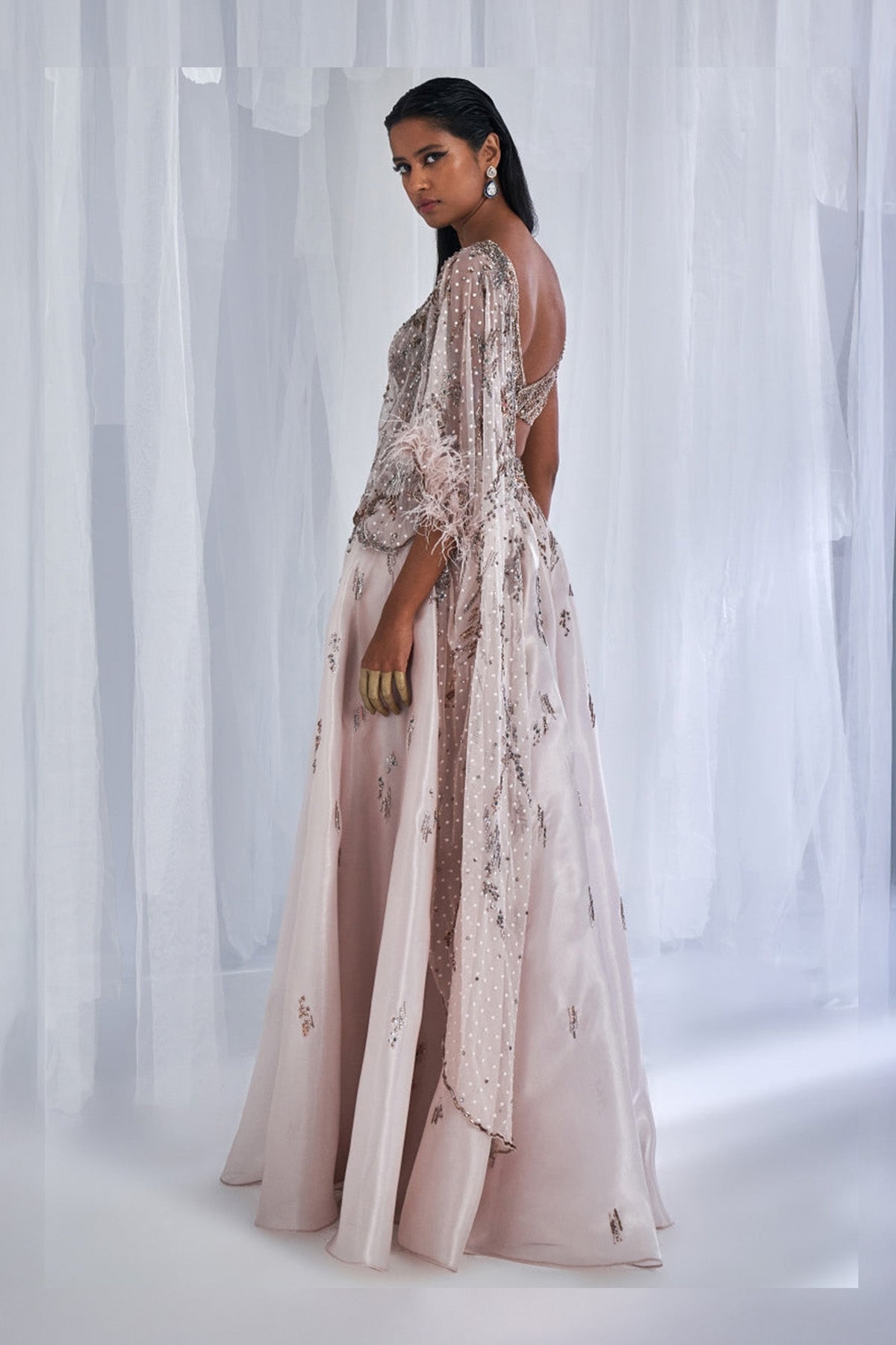 "Oksana" Tissue Organza Lehenga Set