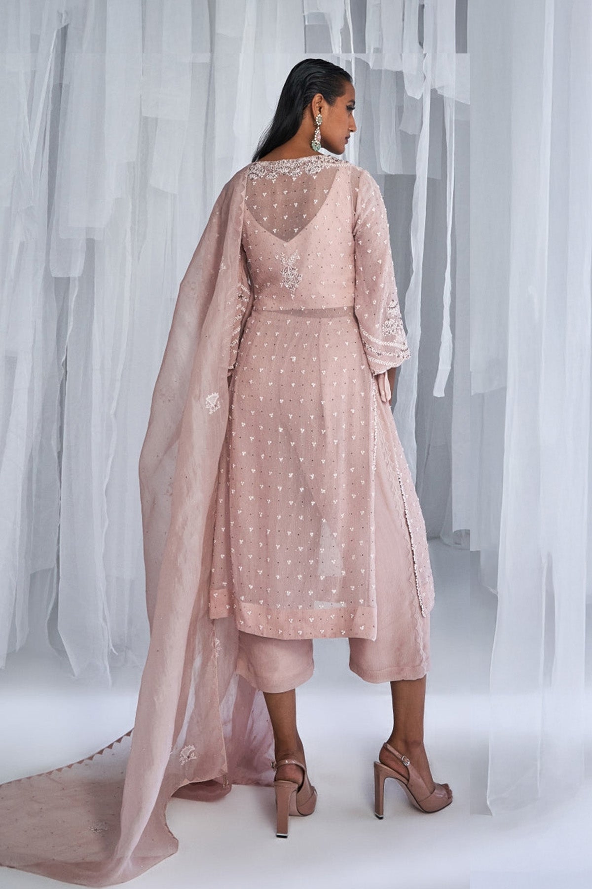 "Amber" Chiffon Kurta And Palazzo