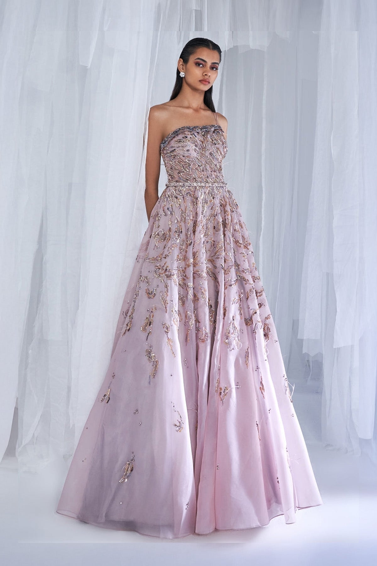 "Inessa" Silk Organza Gown