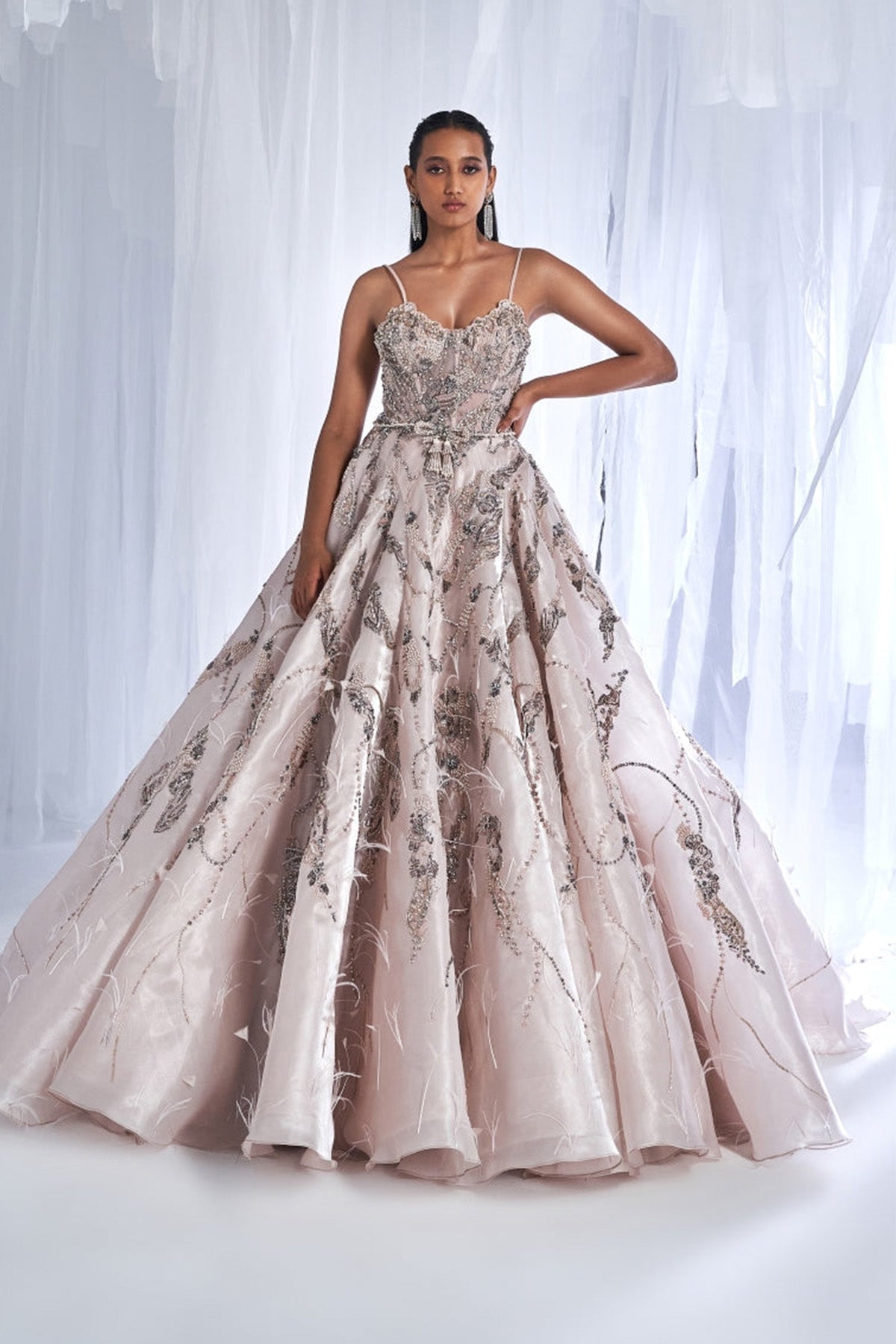 "Hannah" Silk Organza Gown