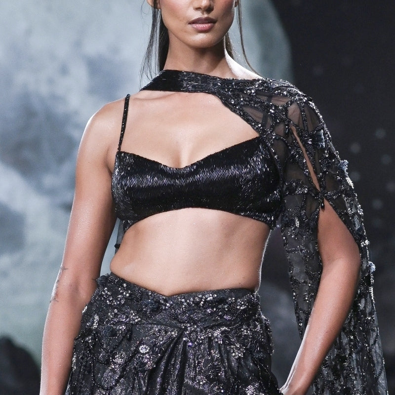 "Larisa" Lurex Weave Lehenga Set