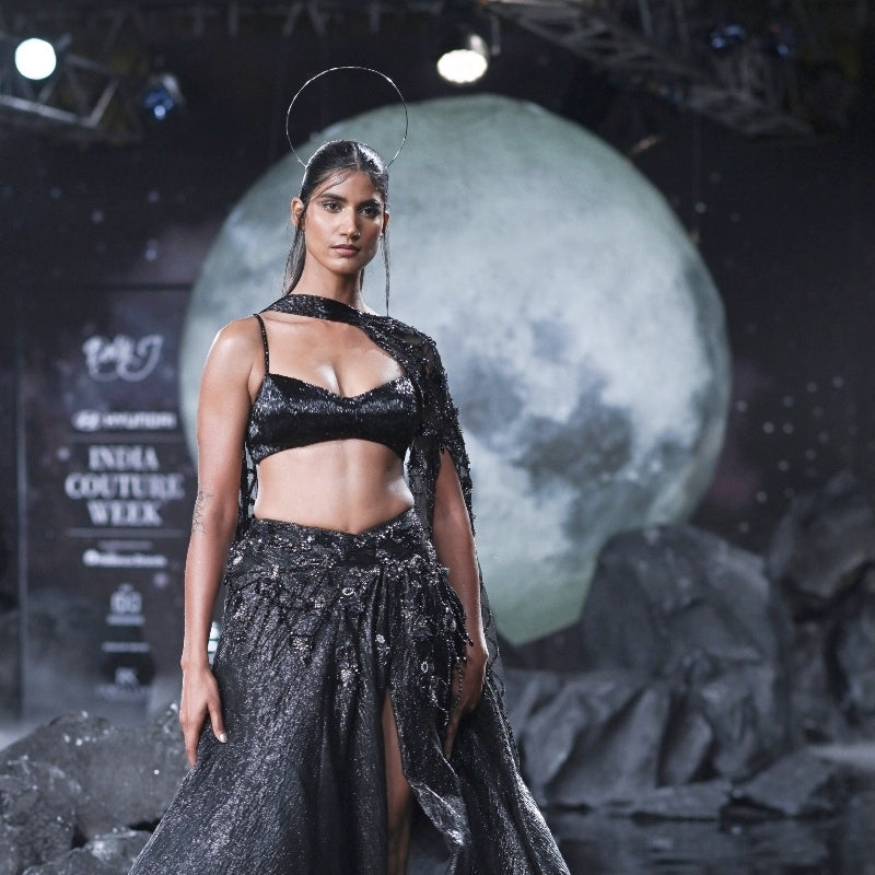 "Larisa" Lurex Weave Lehenga Set