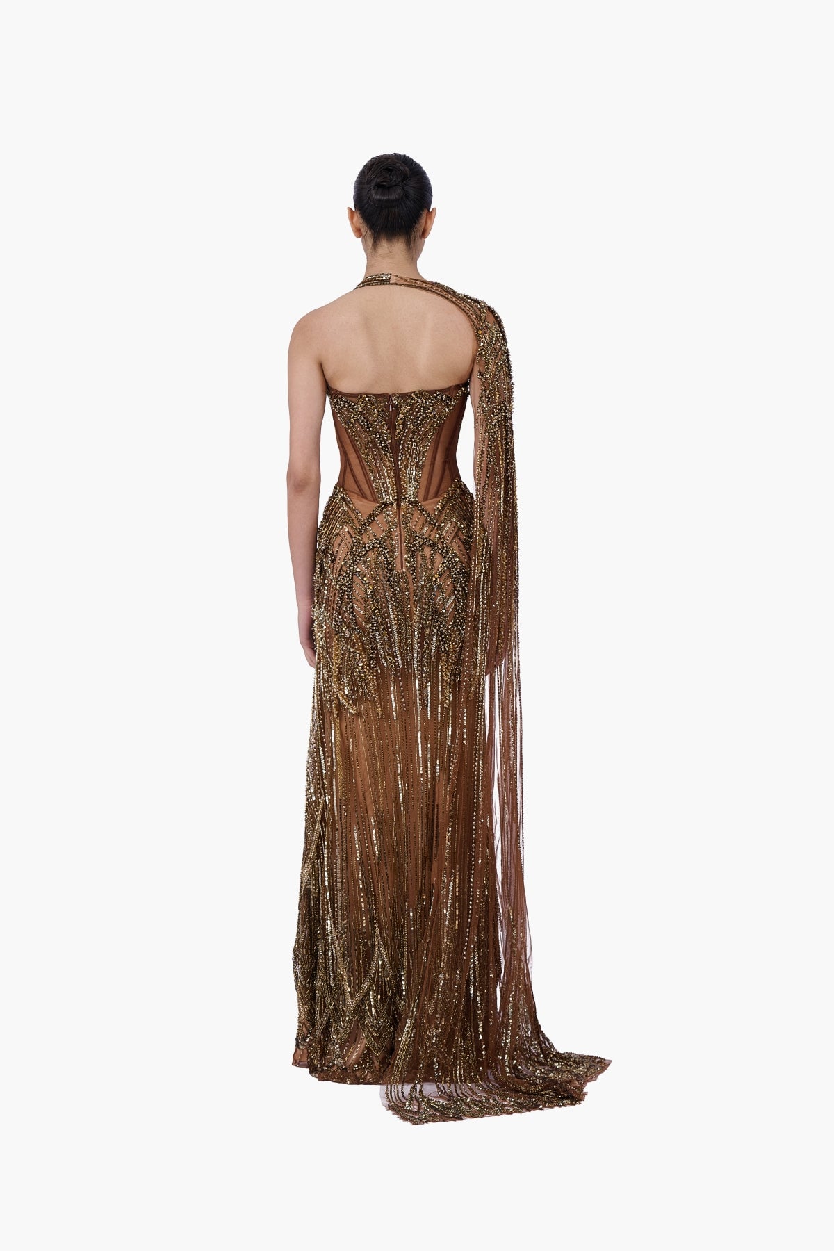 The Aurum Dominion Saree Gown