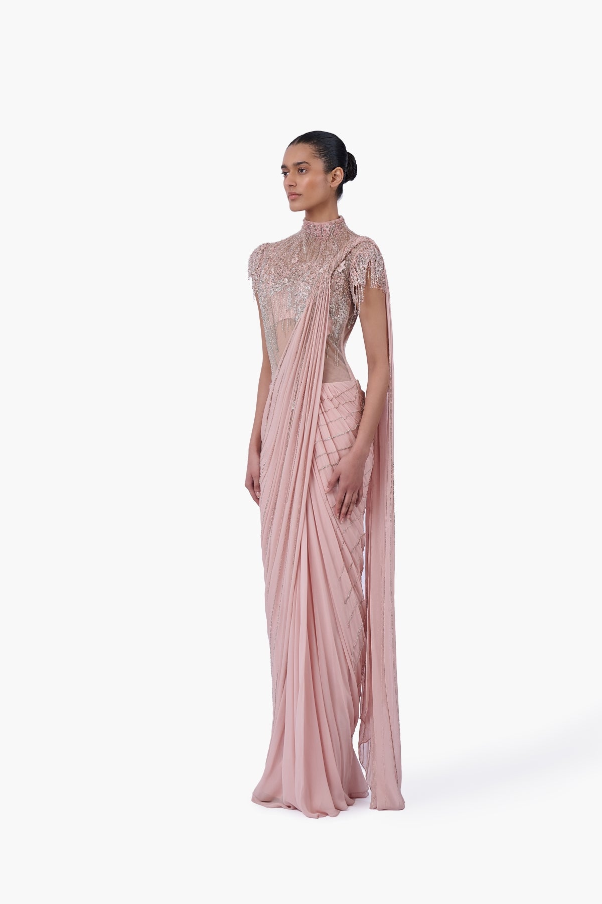 The Blush Sovereign Saree Gown