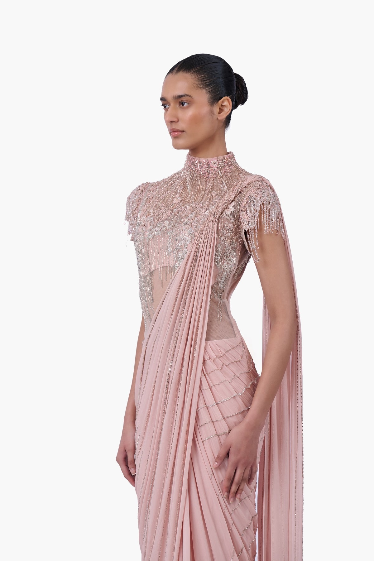 The Blush Sovereign Saree Gown