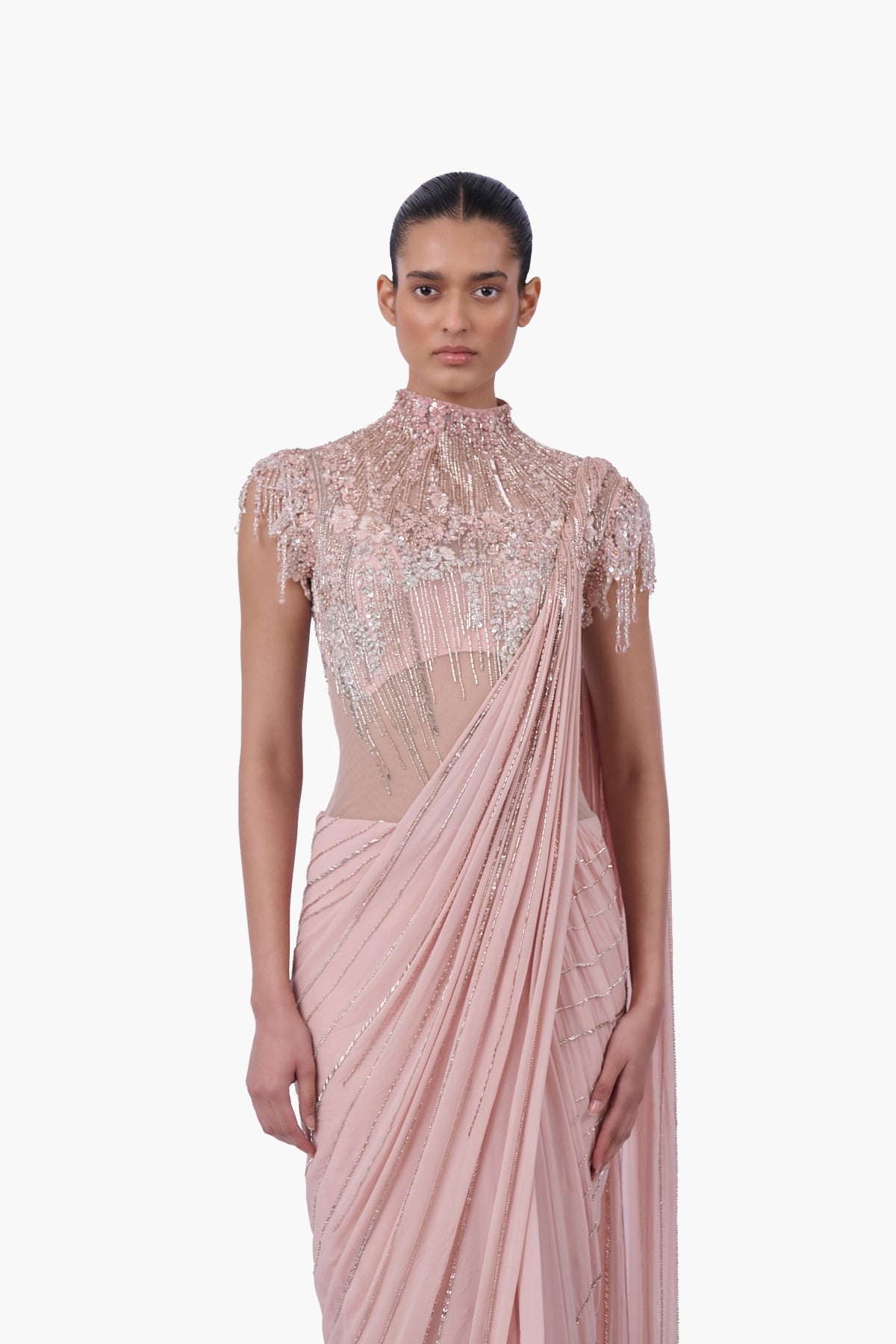 The Blush Sovereign Saree Gown