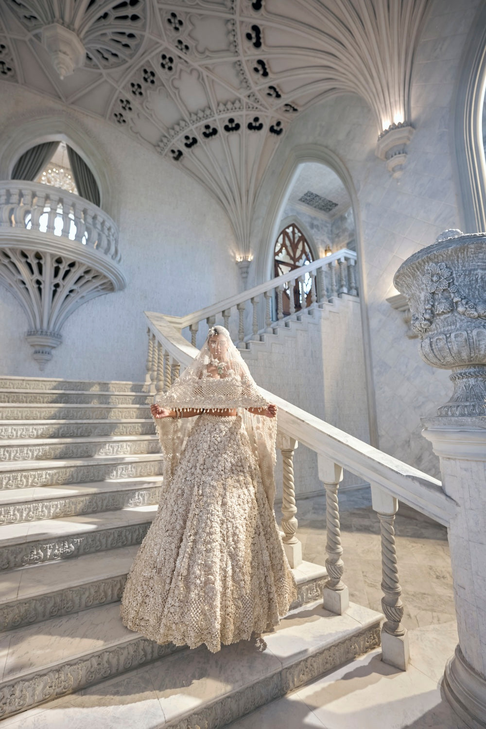 Ivory Cut Work Lehenga Set