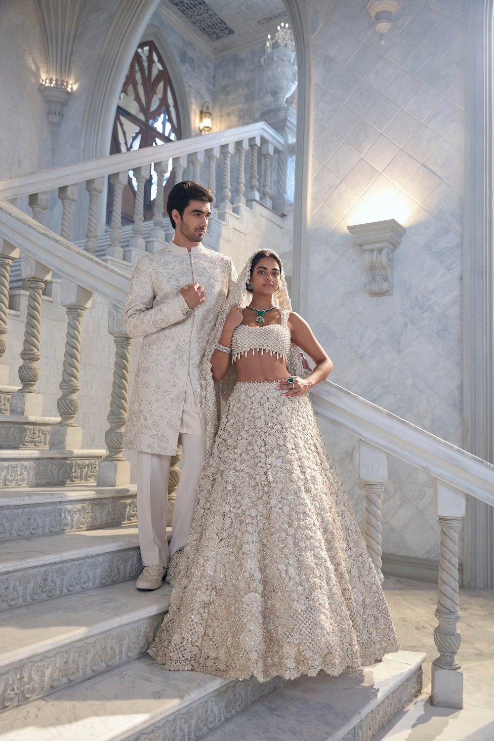 Ivory Cut Work Lehenga Set