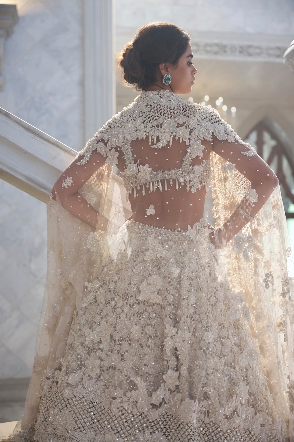 Ivory Cut Work Lehenga Set