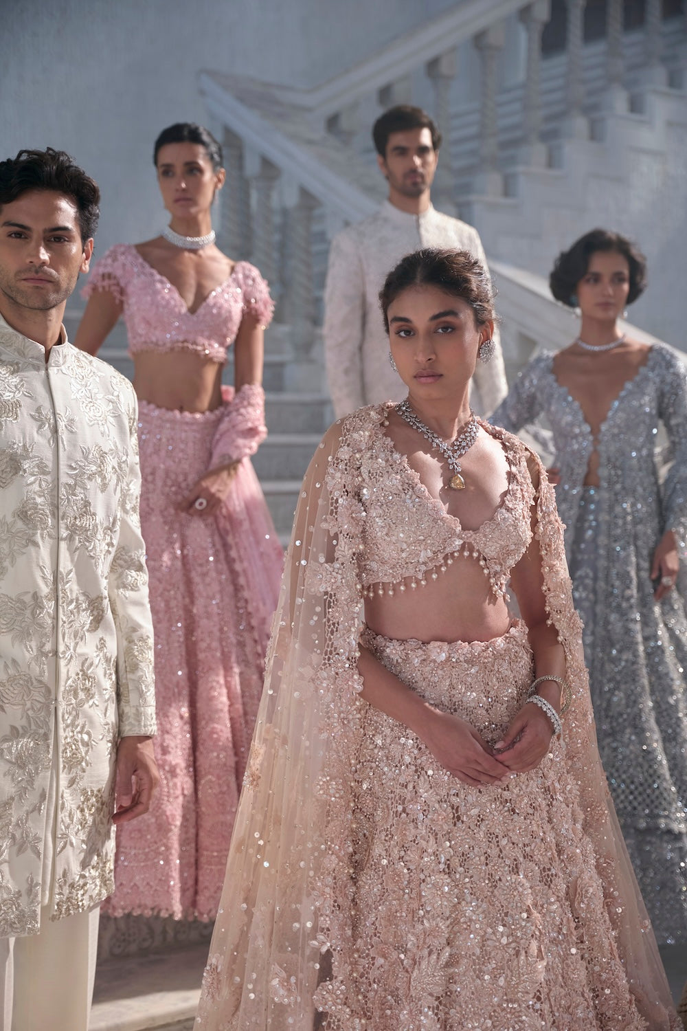 Pink Cut Work Lehenga Set