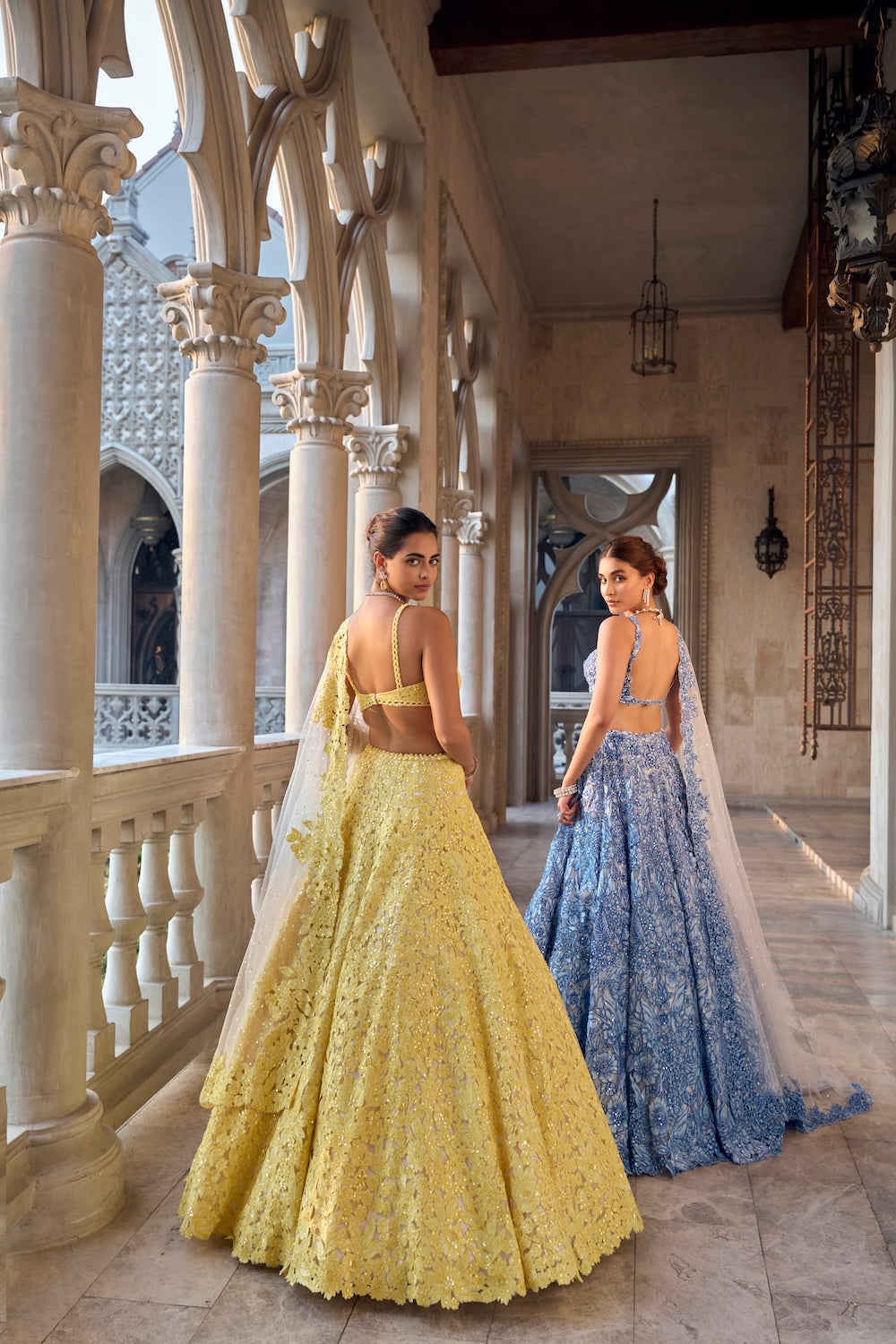 Blue Cut Work Lehenga Set