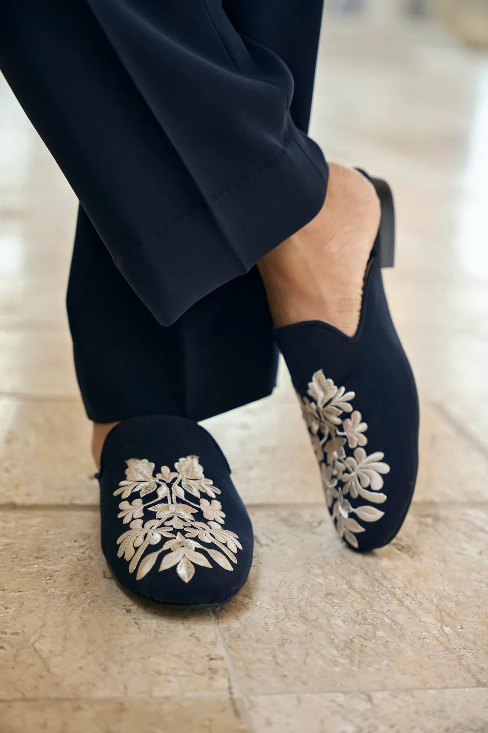 Navy & Silver Sherwani Set