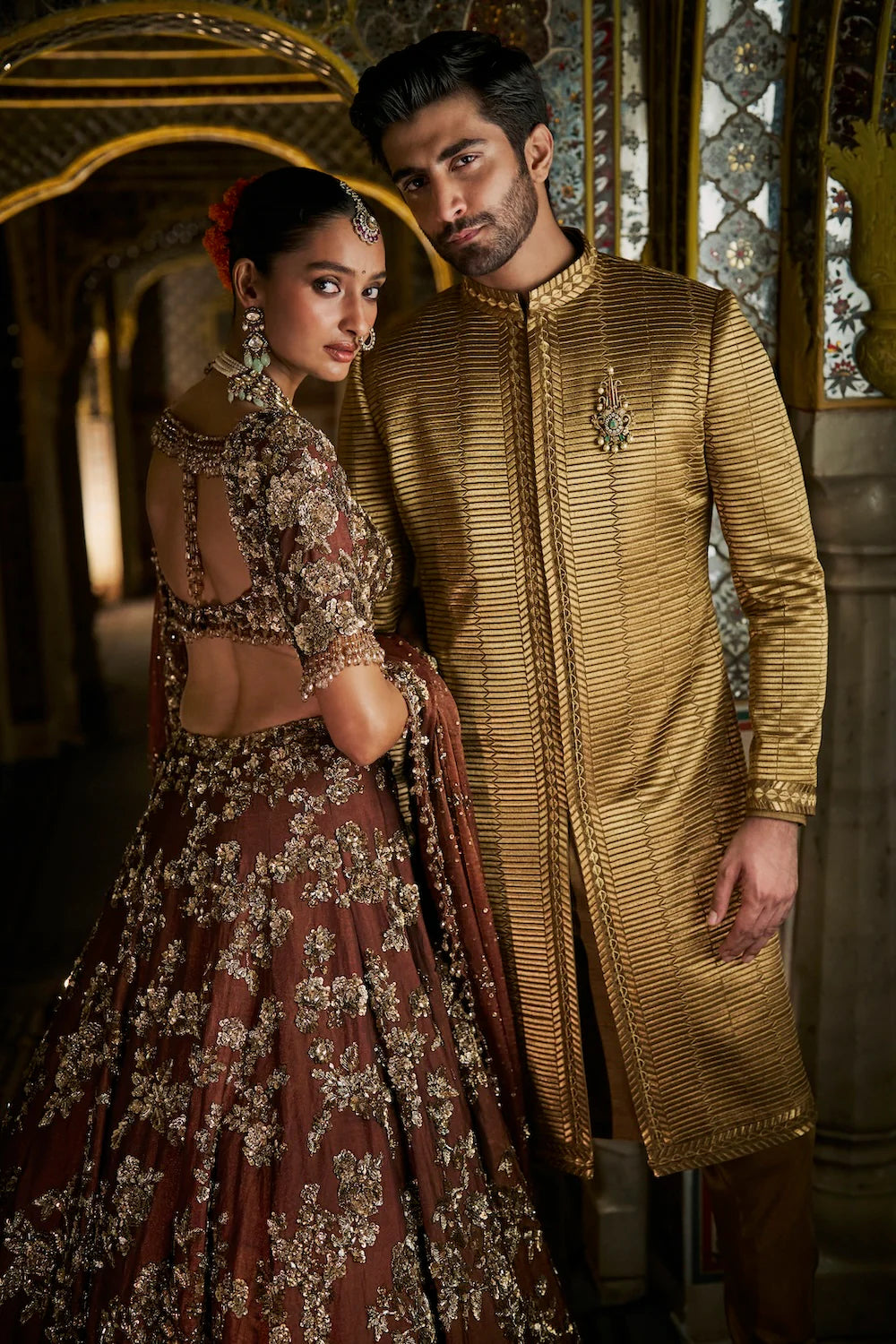 Bronze Gold Lehenga Set