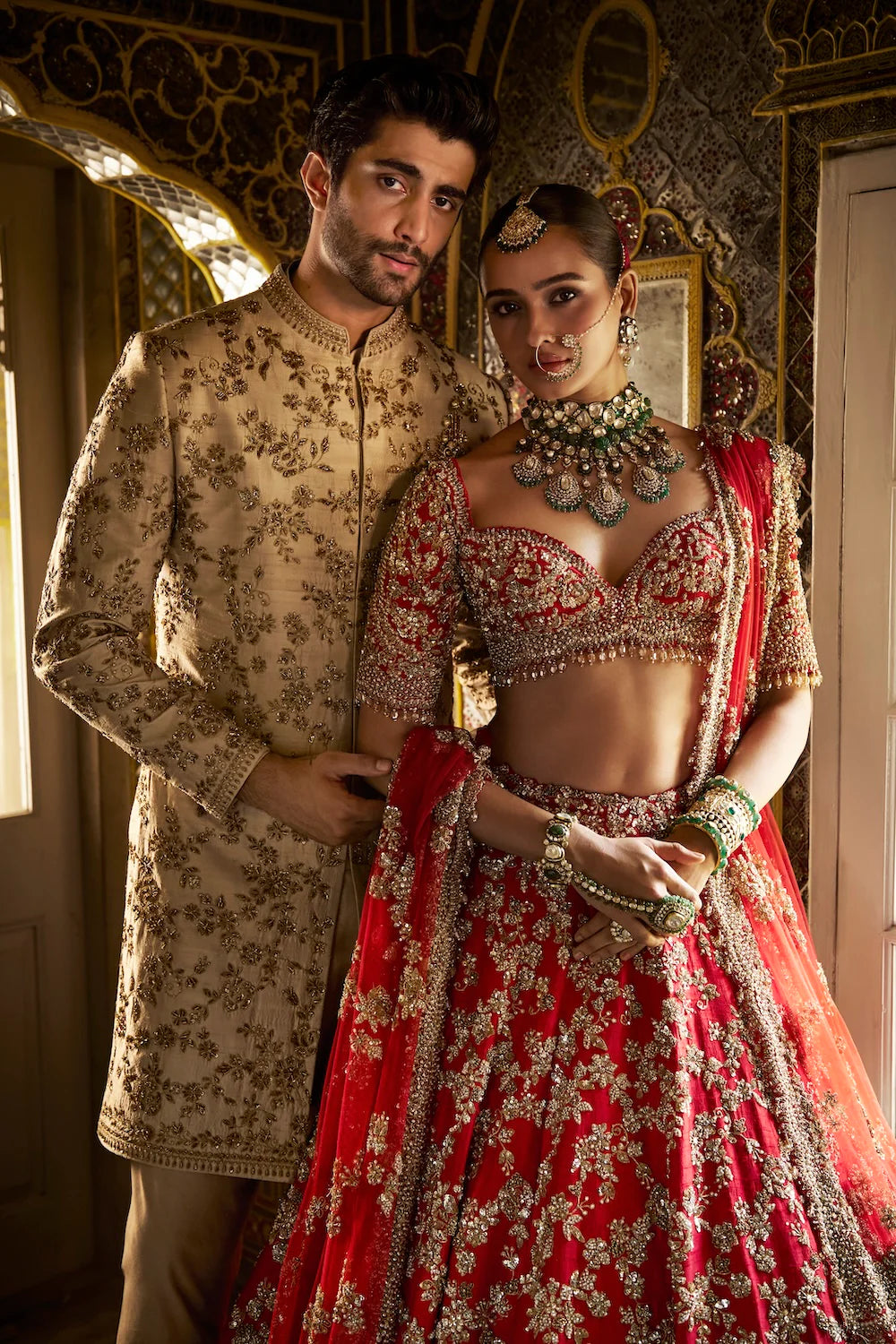 Red Zardosi Lehenga Set