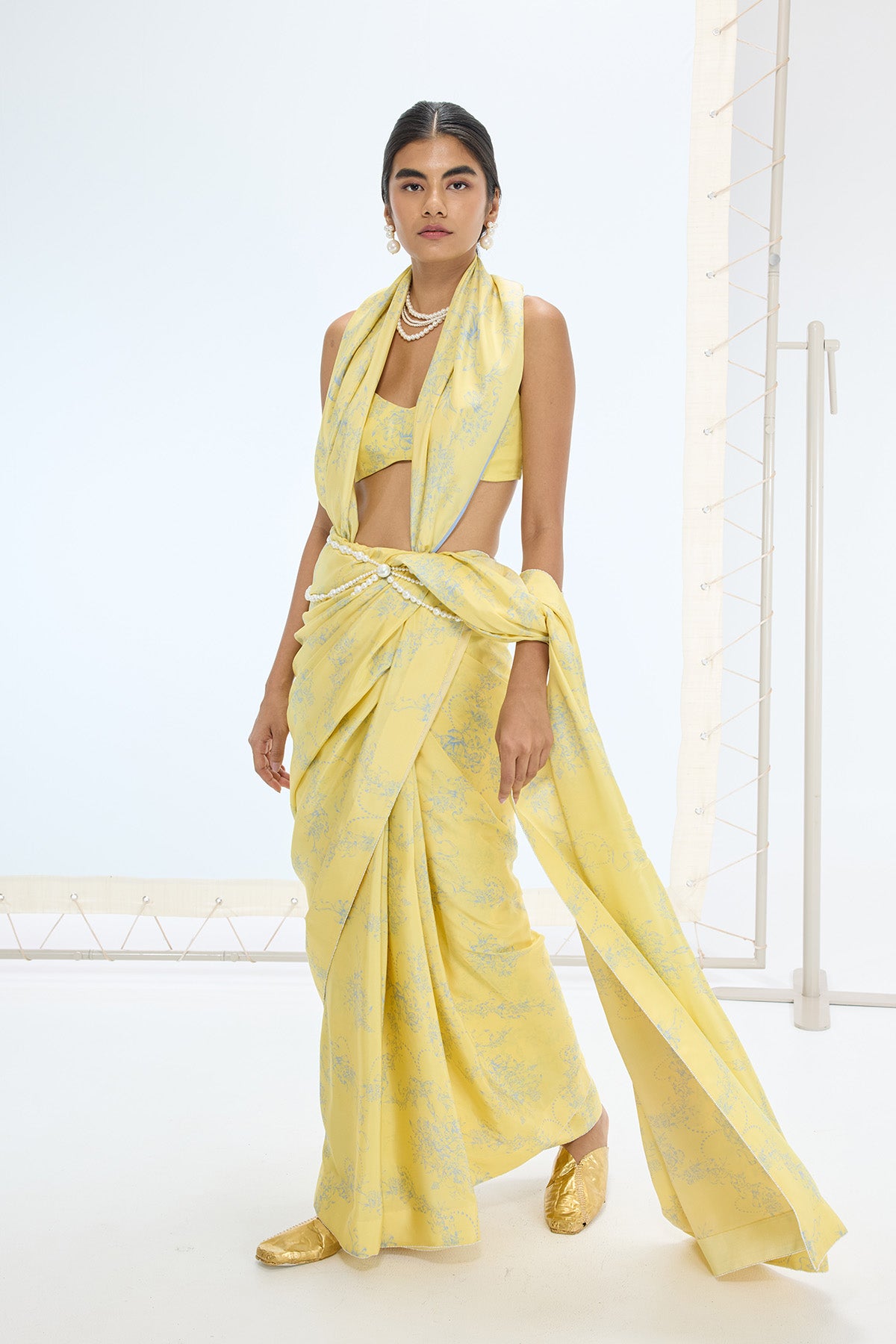 The Rio Saree in Yellow