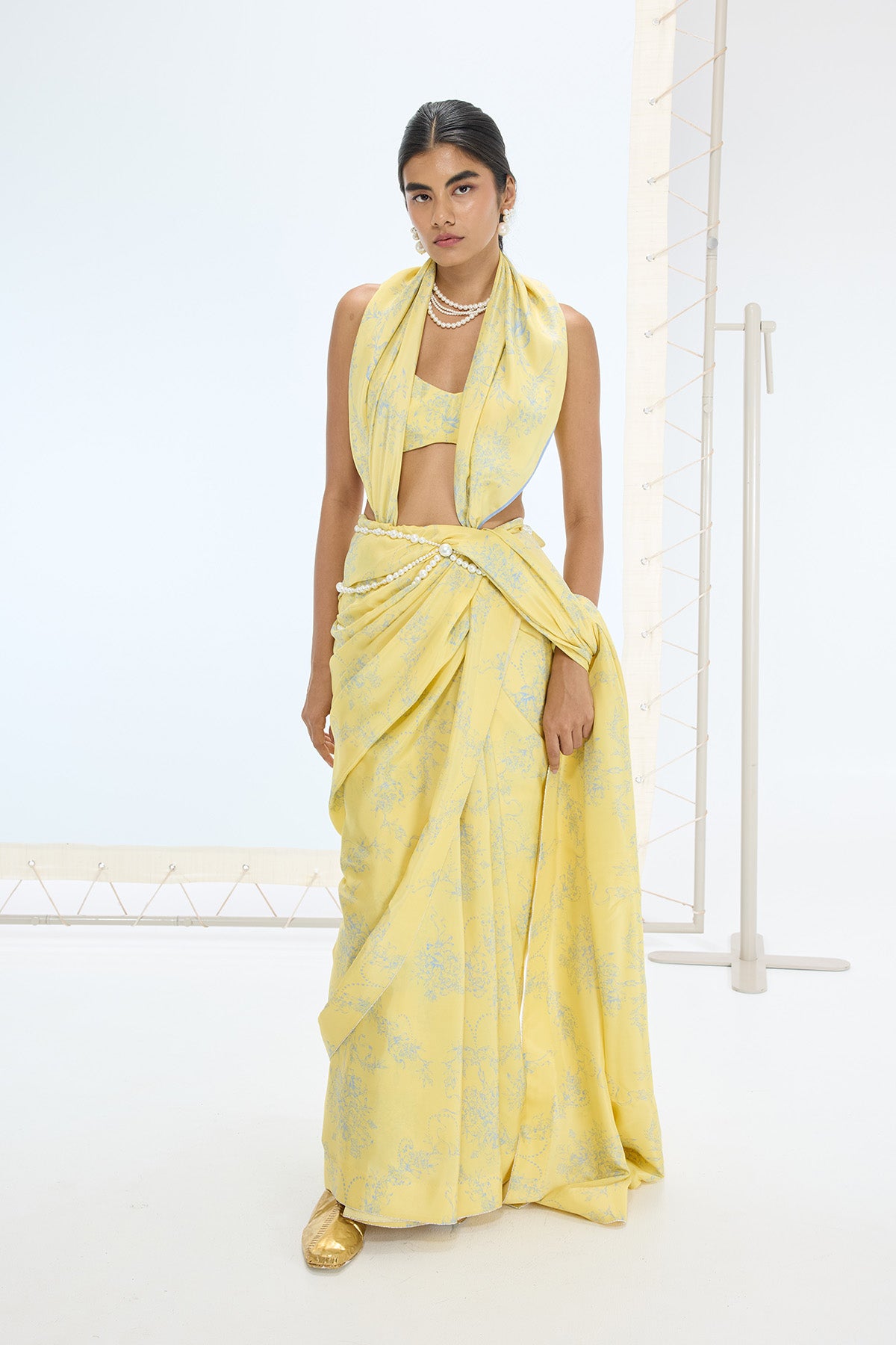 The Rio Saree in Yellow