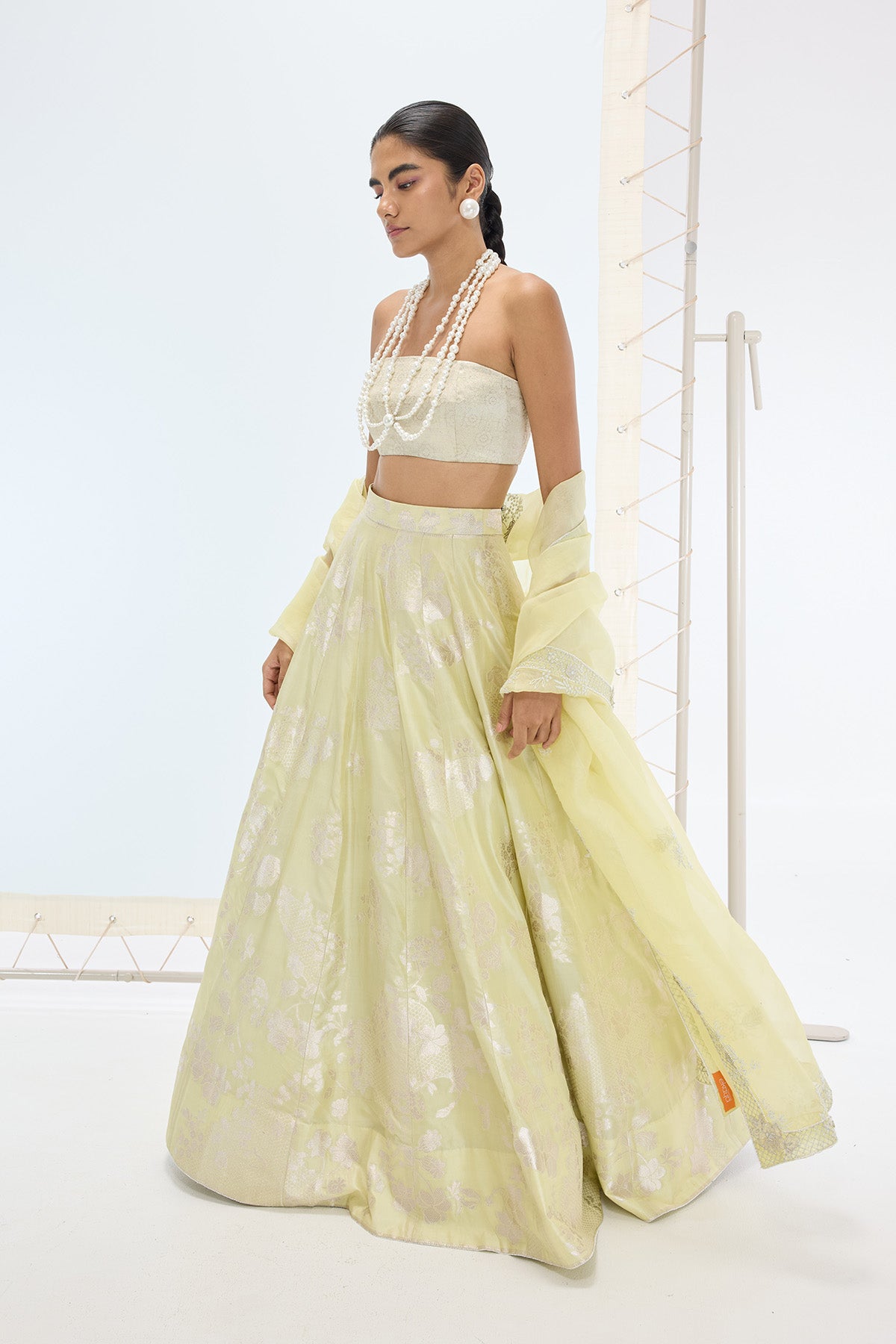 The Sylvie Lehenga Set in Pistachio