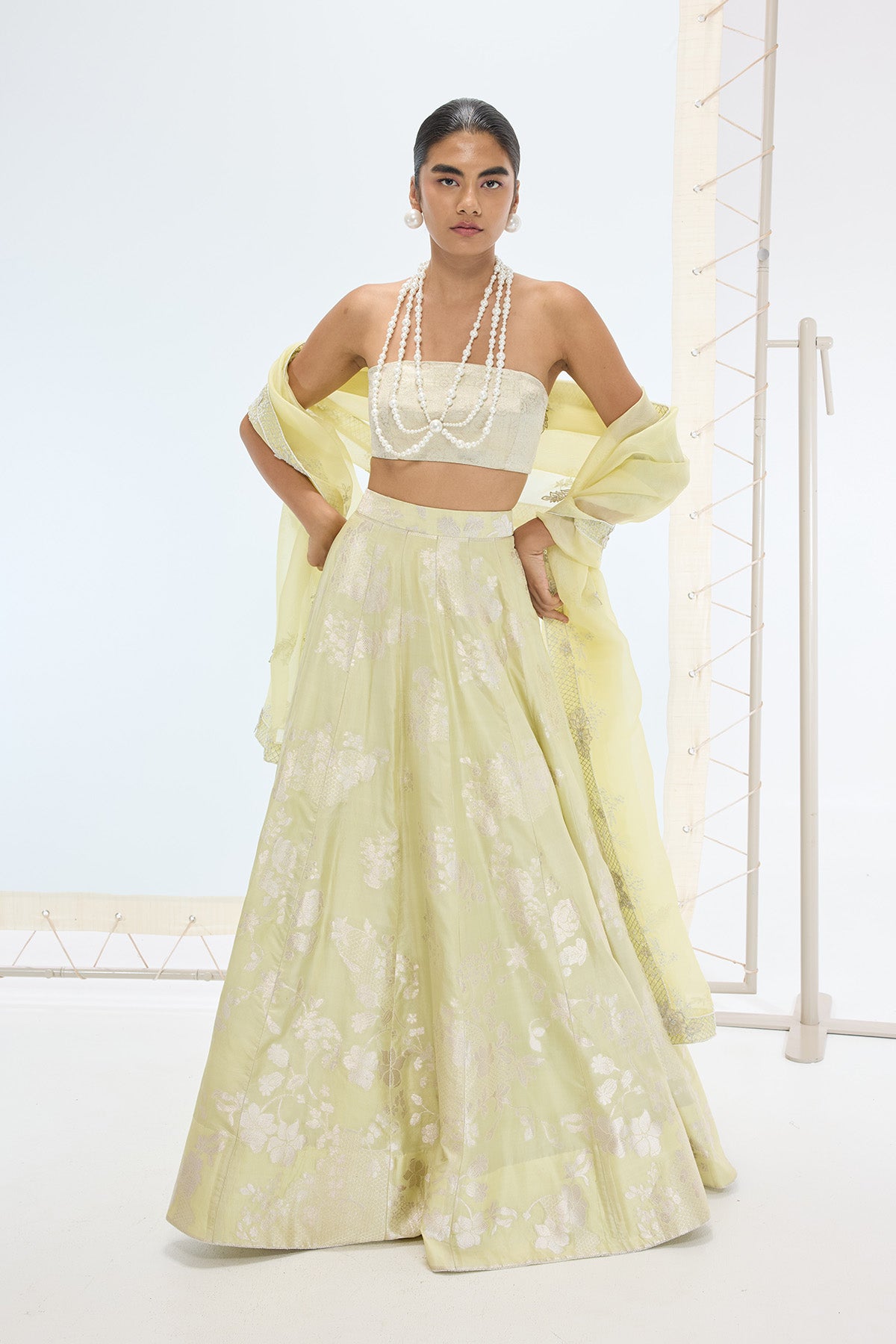 The Sylvie Lehenga Set in Pistachio