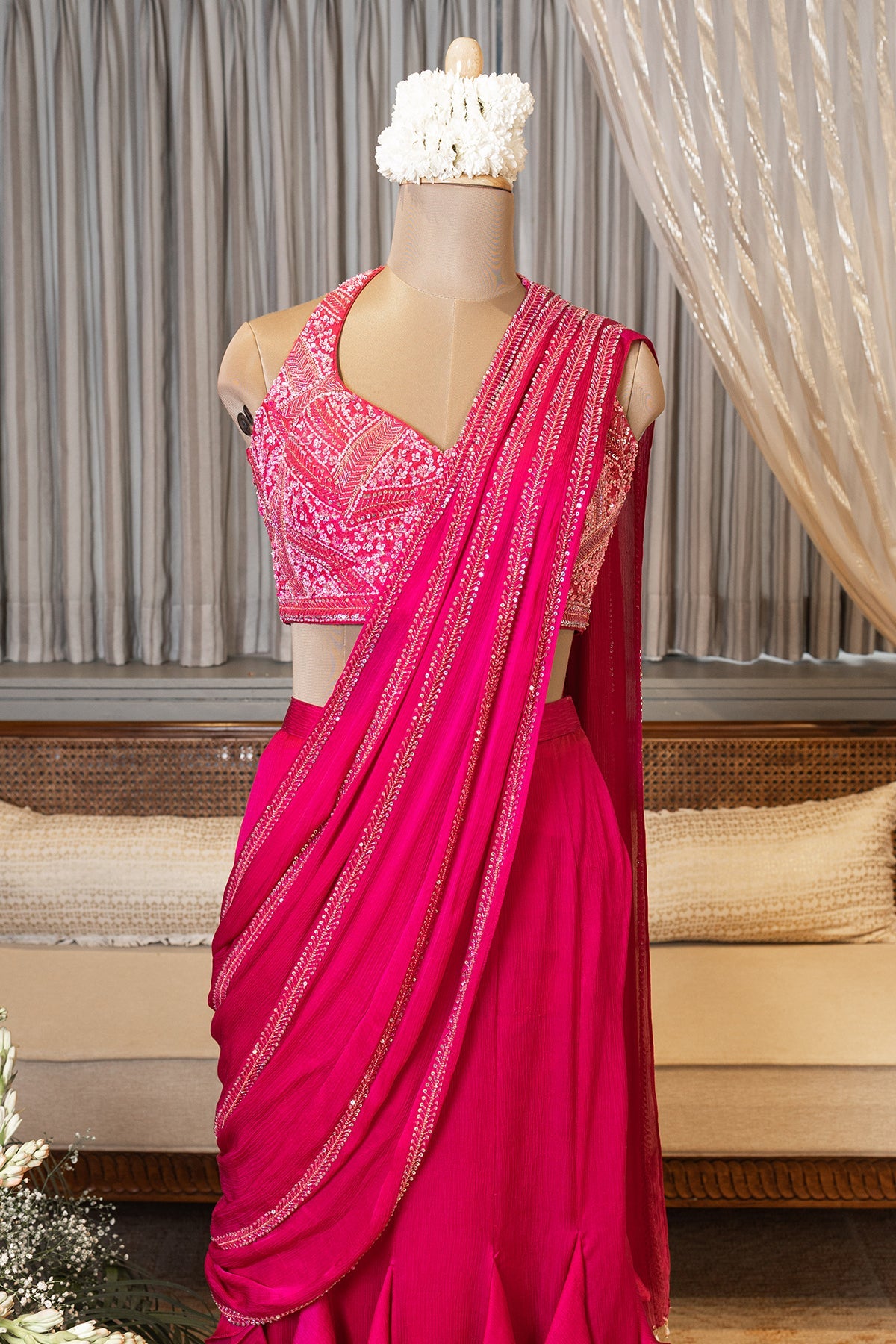 SIA pre drape saree