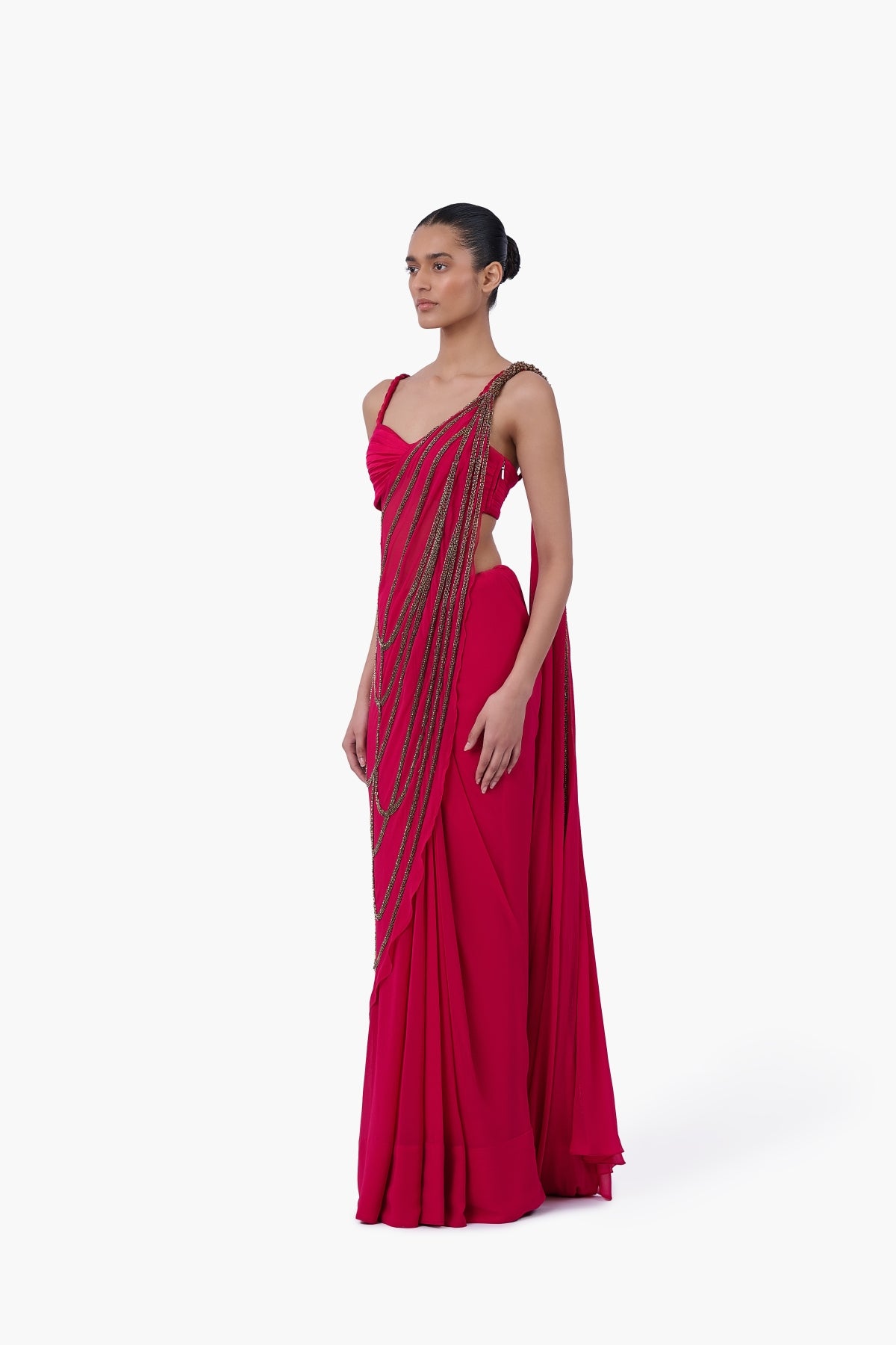 The Cascade Chain Saree