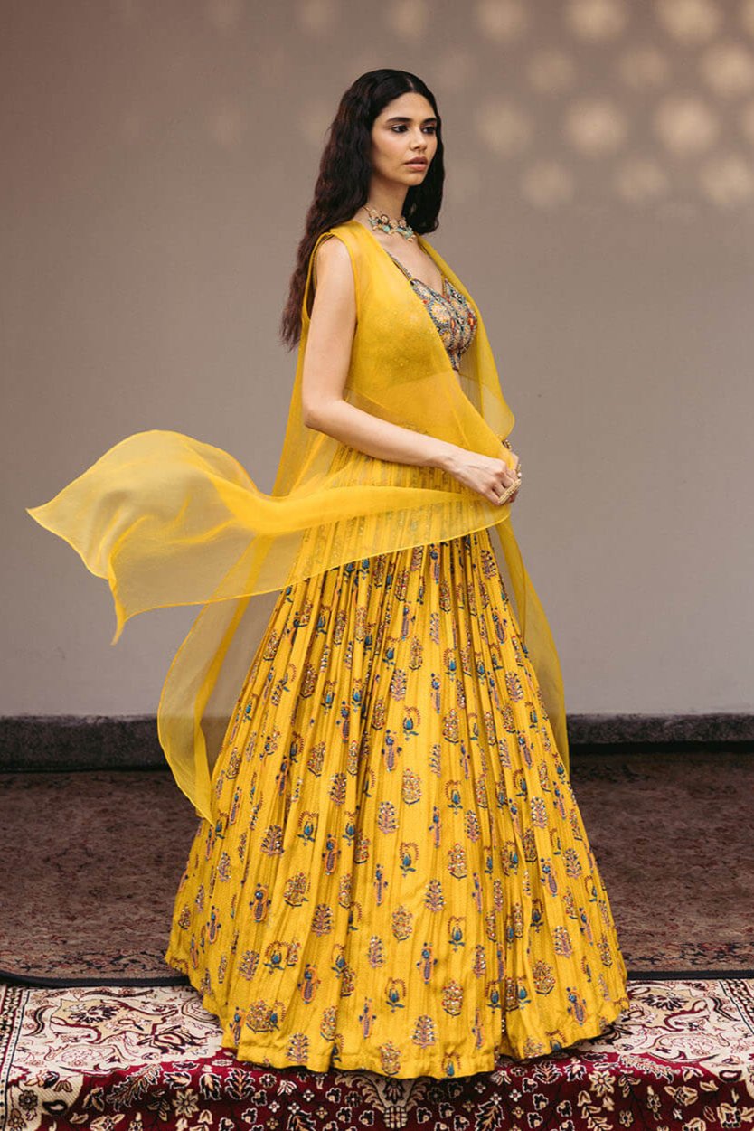 Dia cape – lehenga set