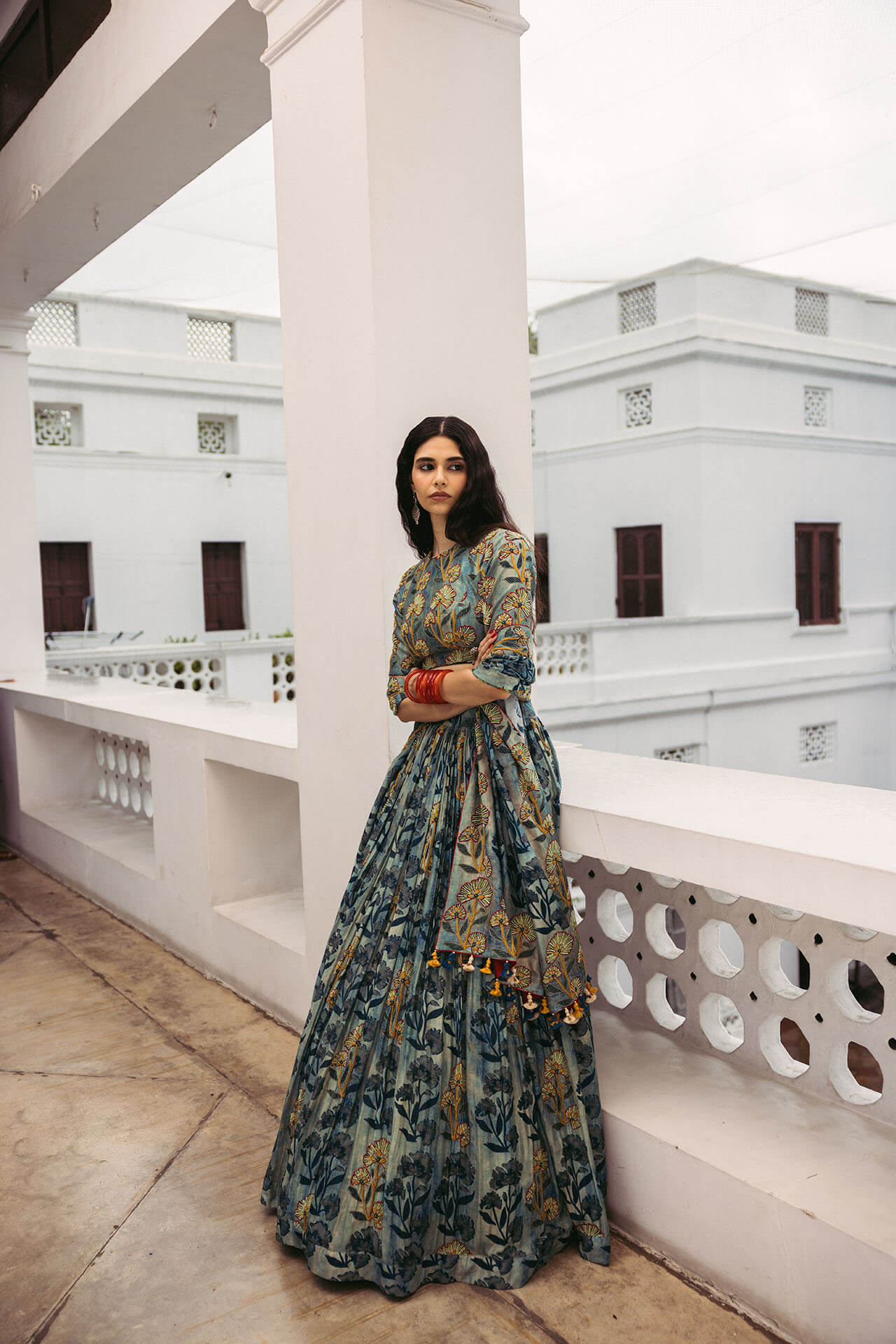 Sitara Croptop Skirt – Dupatta