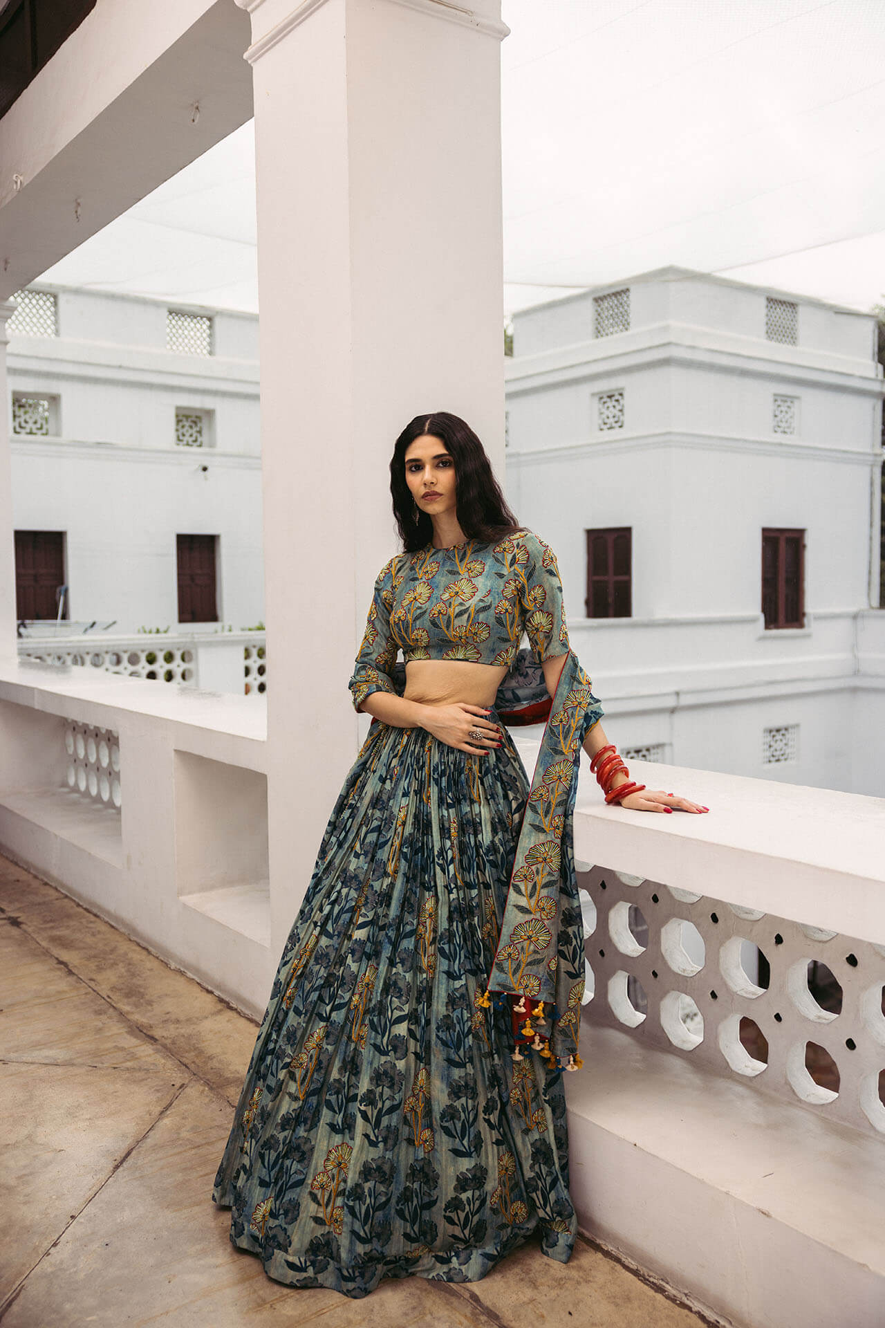 Sitara Croptop Skirt – Dupatta