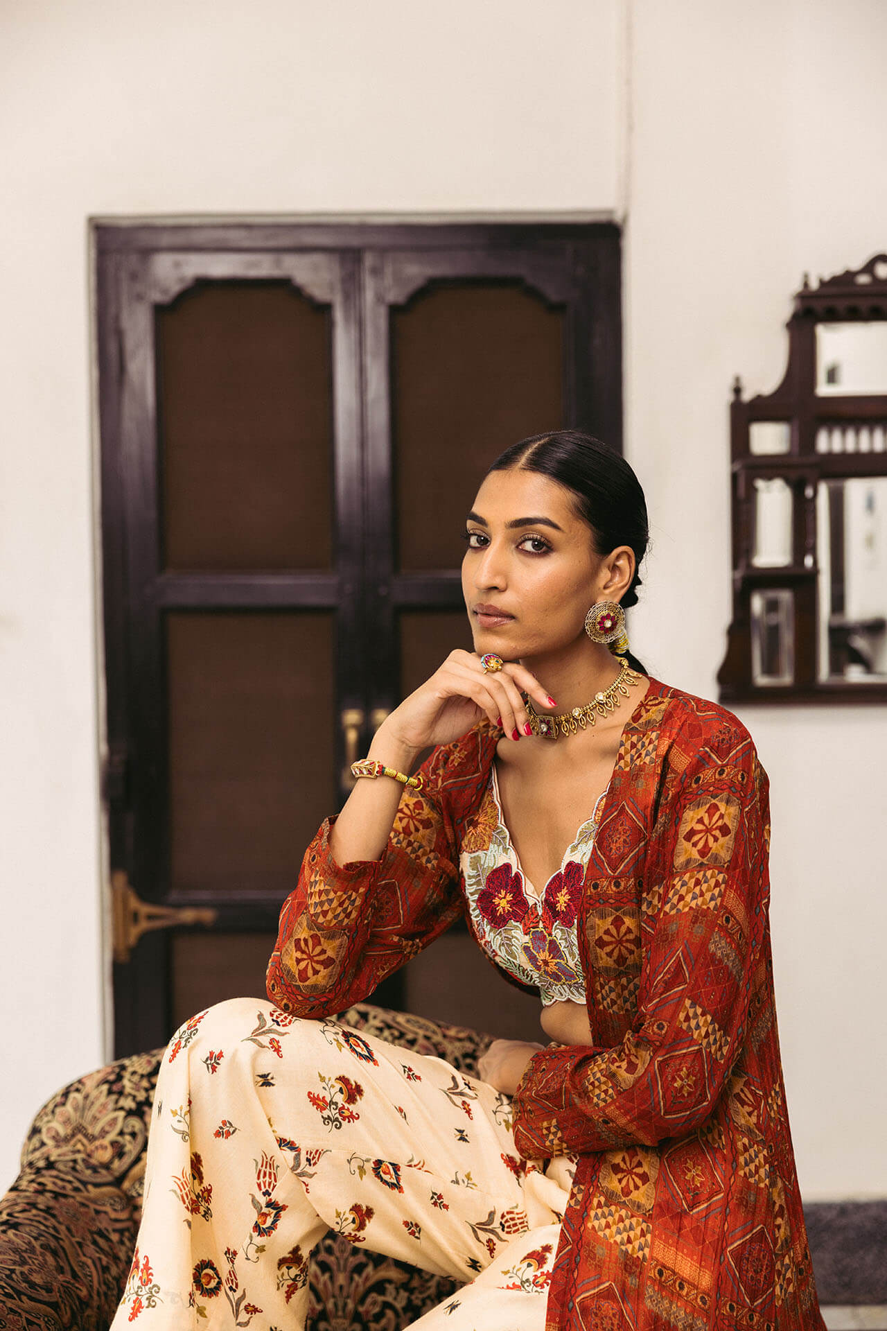 Mirai croptop cape set