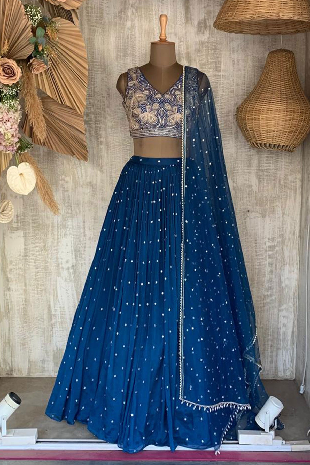Blue Venus Lehenga Set - Ready To Ship