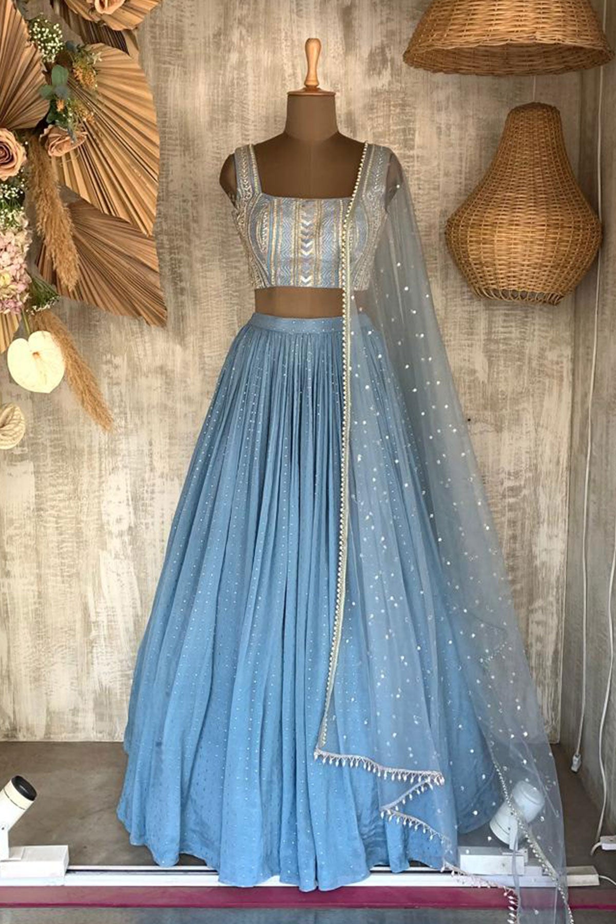 Blue Celestia Shelby Lehenga Set - Ready To Ship