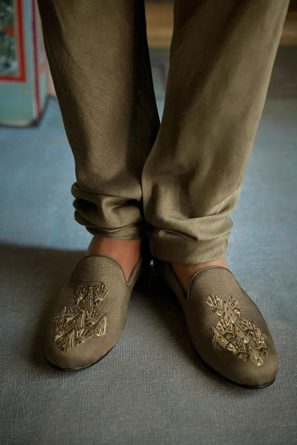 Antique Gold Sherwani Set